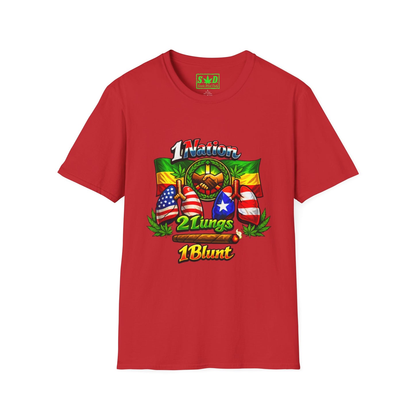 1 Nation 2 Lungs 1 Blunt- S.W.D. T-Shirt