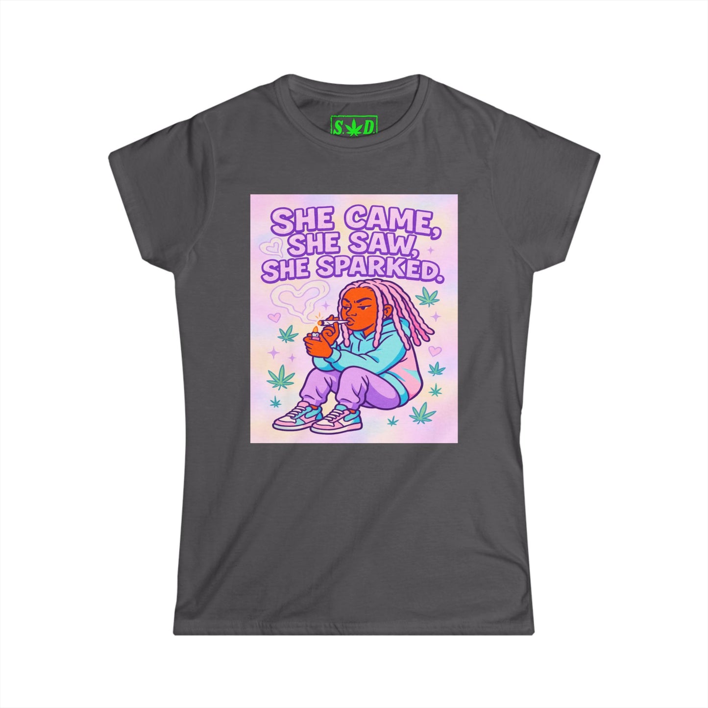 "She Came, She Saw, She Sparked"- Women's T-Shirt