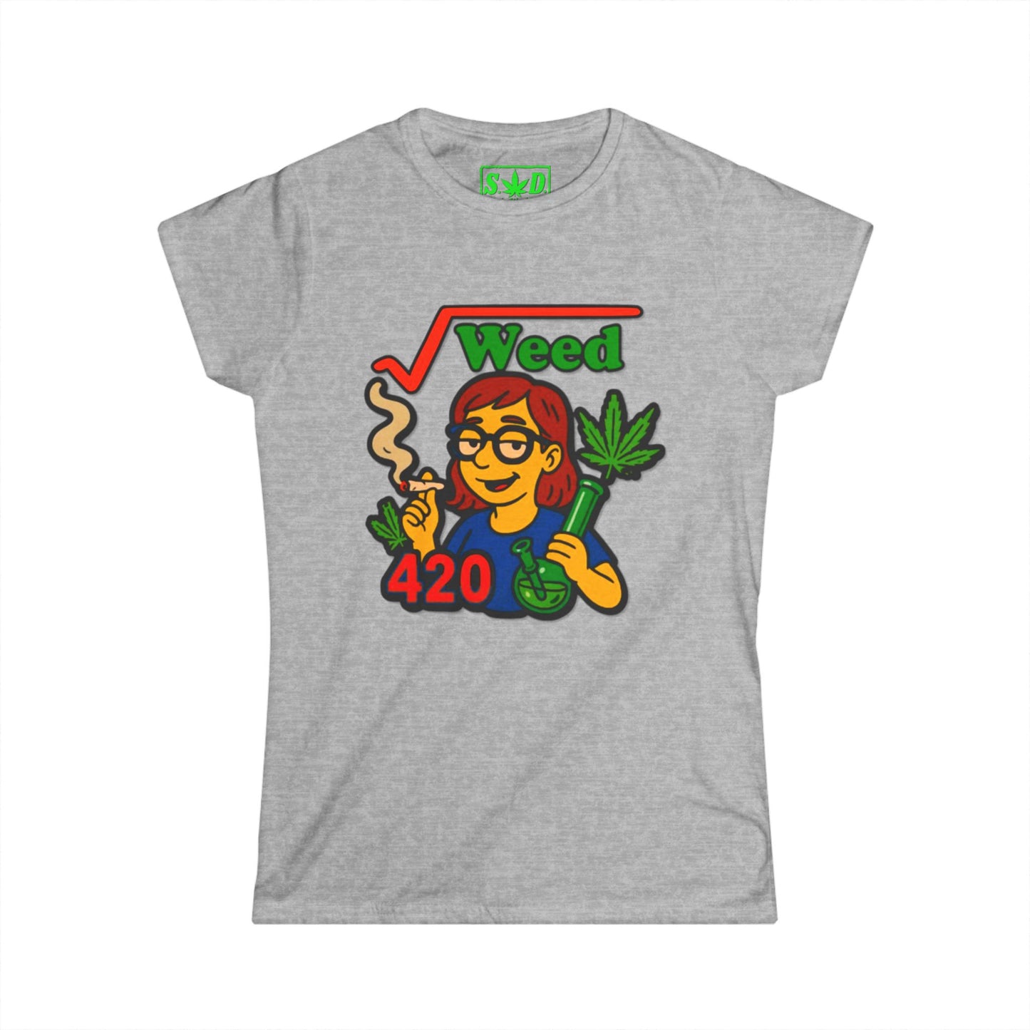 "Square Root of Weed=420"-S.W.D. Women’s Tee