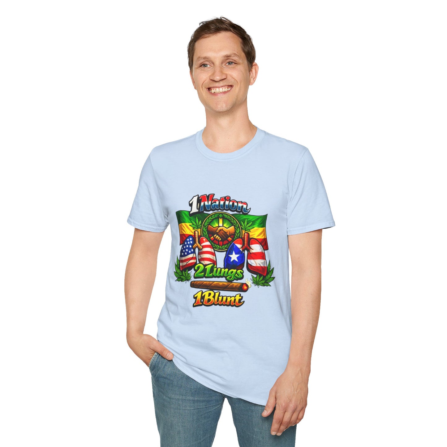 1 Nation 2 Lungs 1 Blunt- S.W.D. T-Shirt