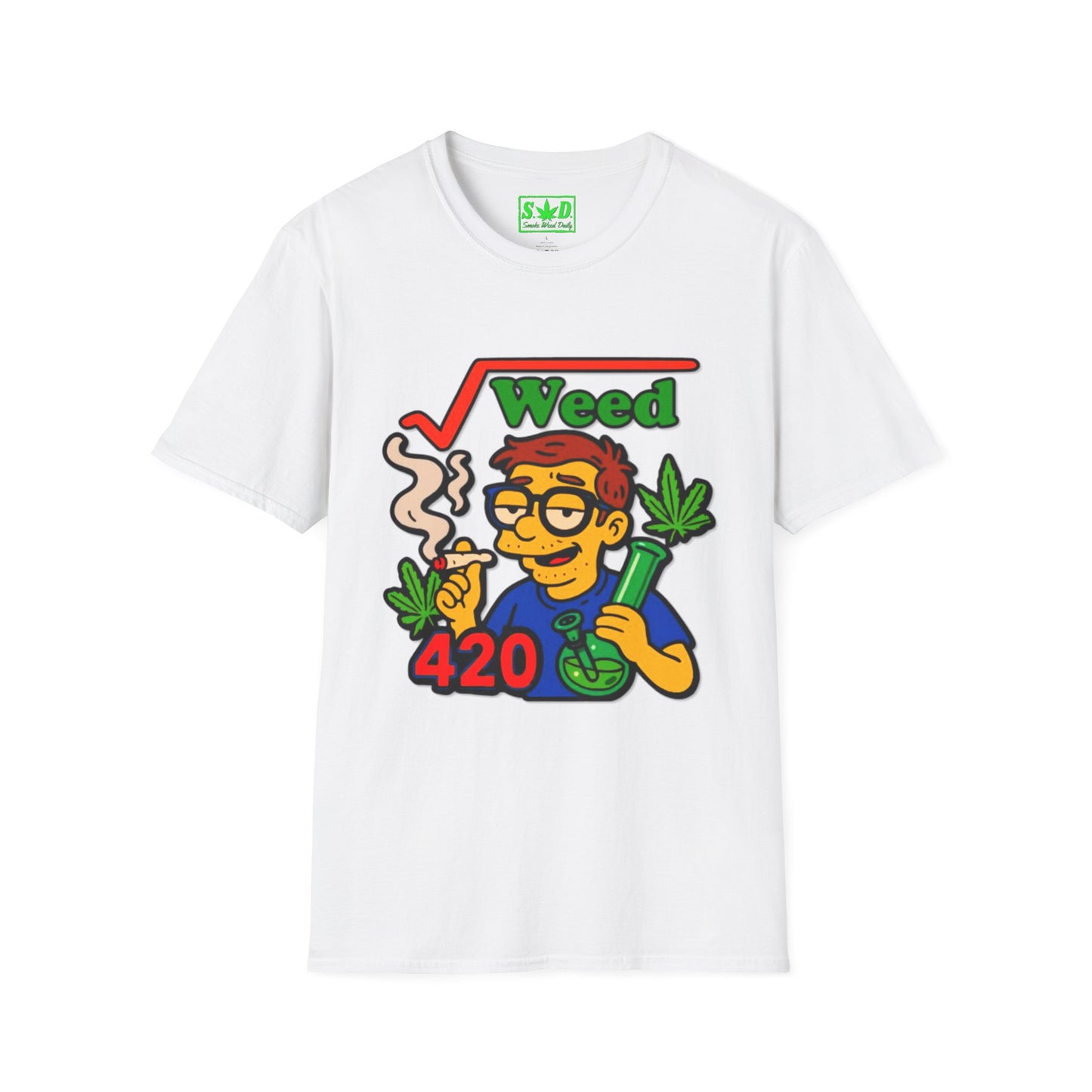"Square Root of Weed=420"- S.W.D. T-Shirt