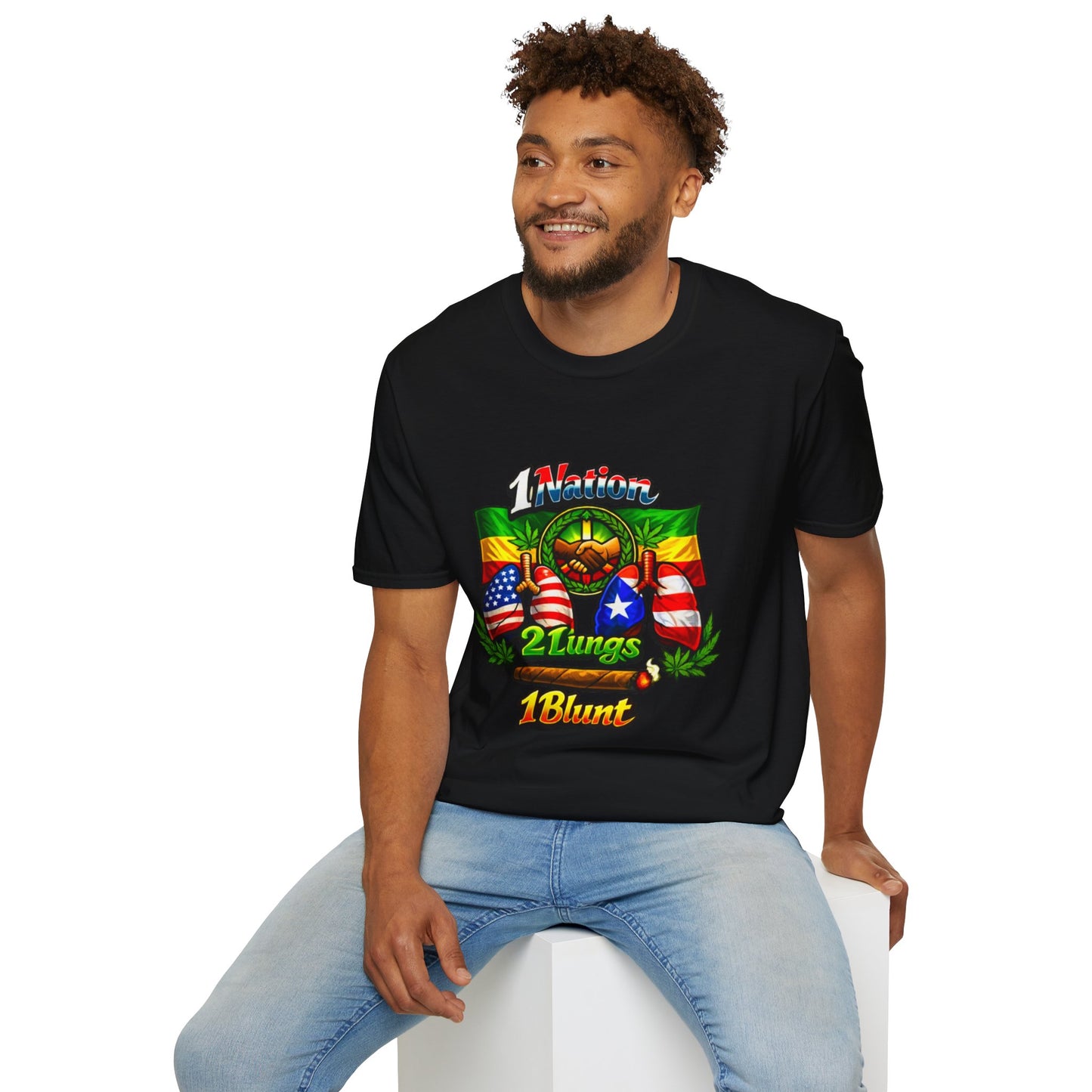 1 Nation 2 Lungs 1 Blunt- S.W.D. T-Shirt