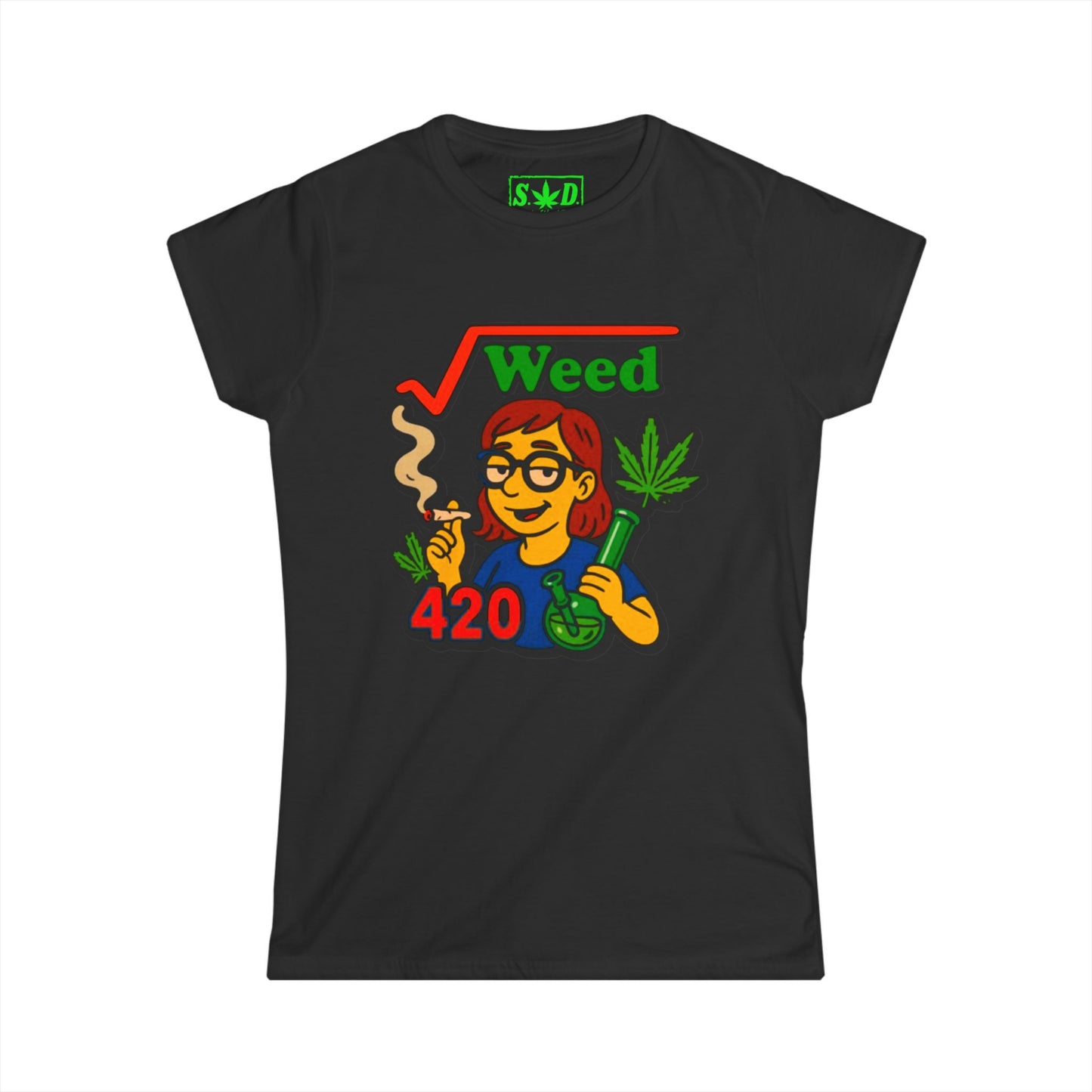 "Square Root of Weed=420"-S.W.D. Women’s Tee