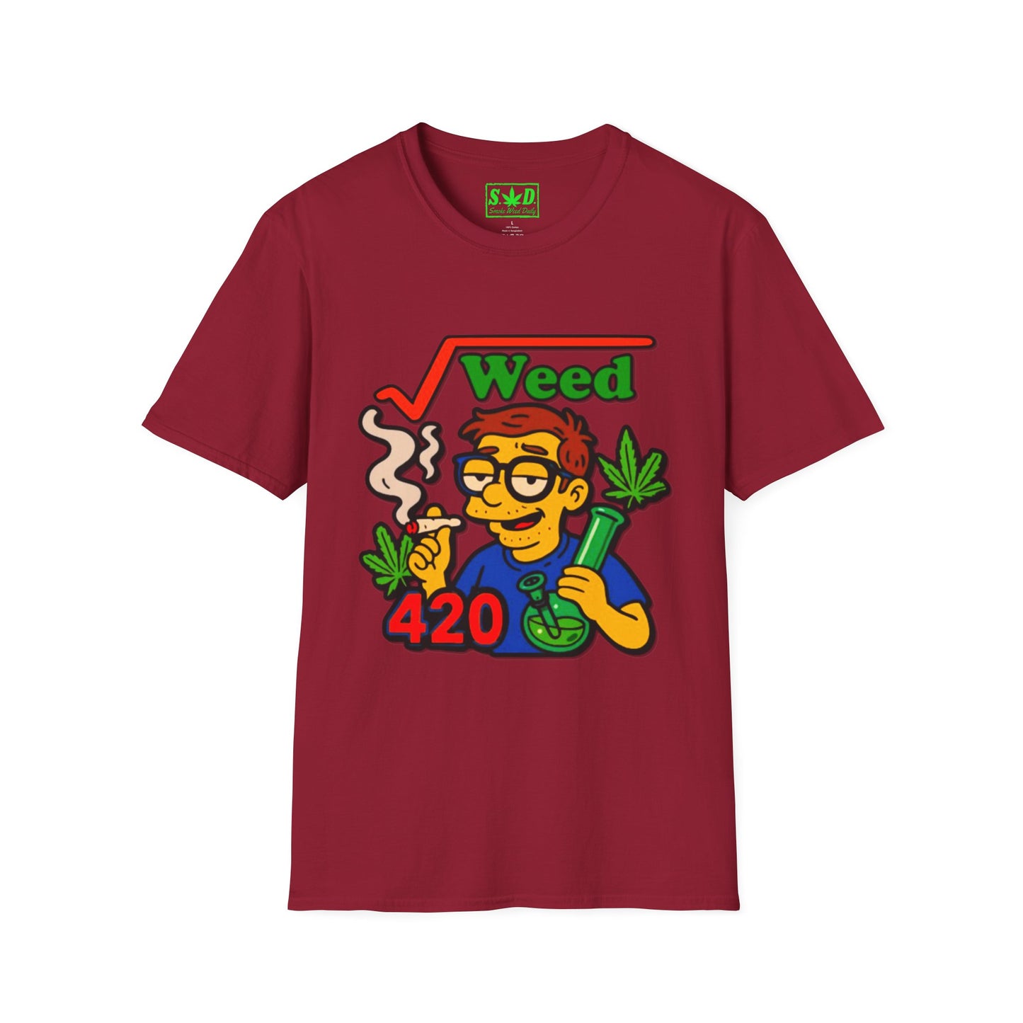 "Square Root of Weed=420"- S.W.D. T-Shirt