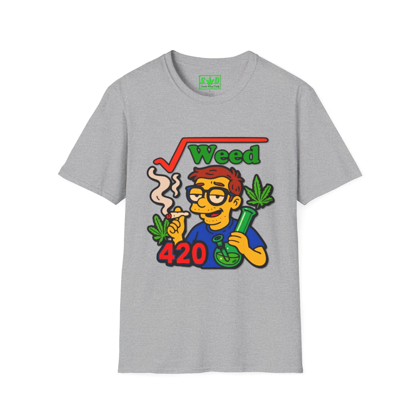 "Square Root of Weed=420"- S.W.D. T-Shirt