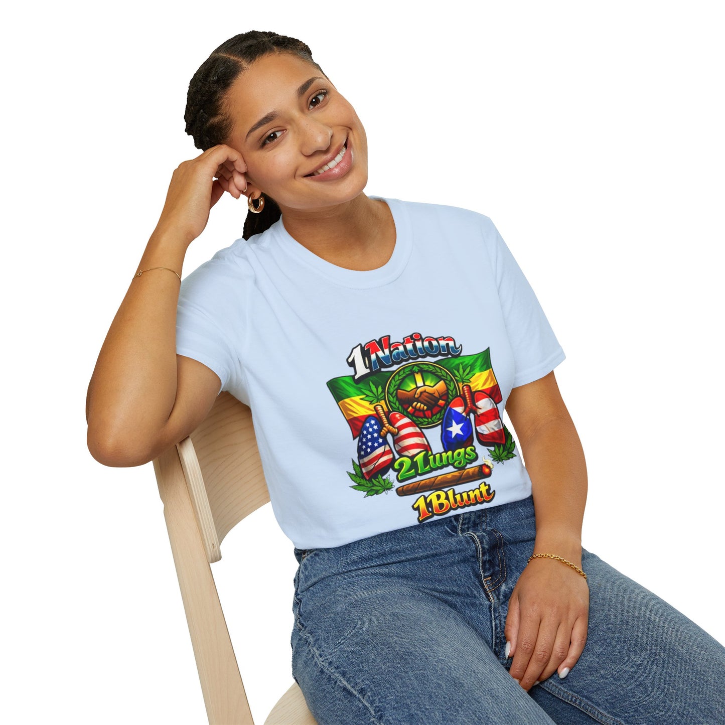 1 Nation 2 Lungs 1 Blunt- S.W.D. T-Shirt