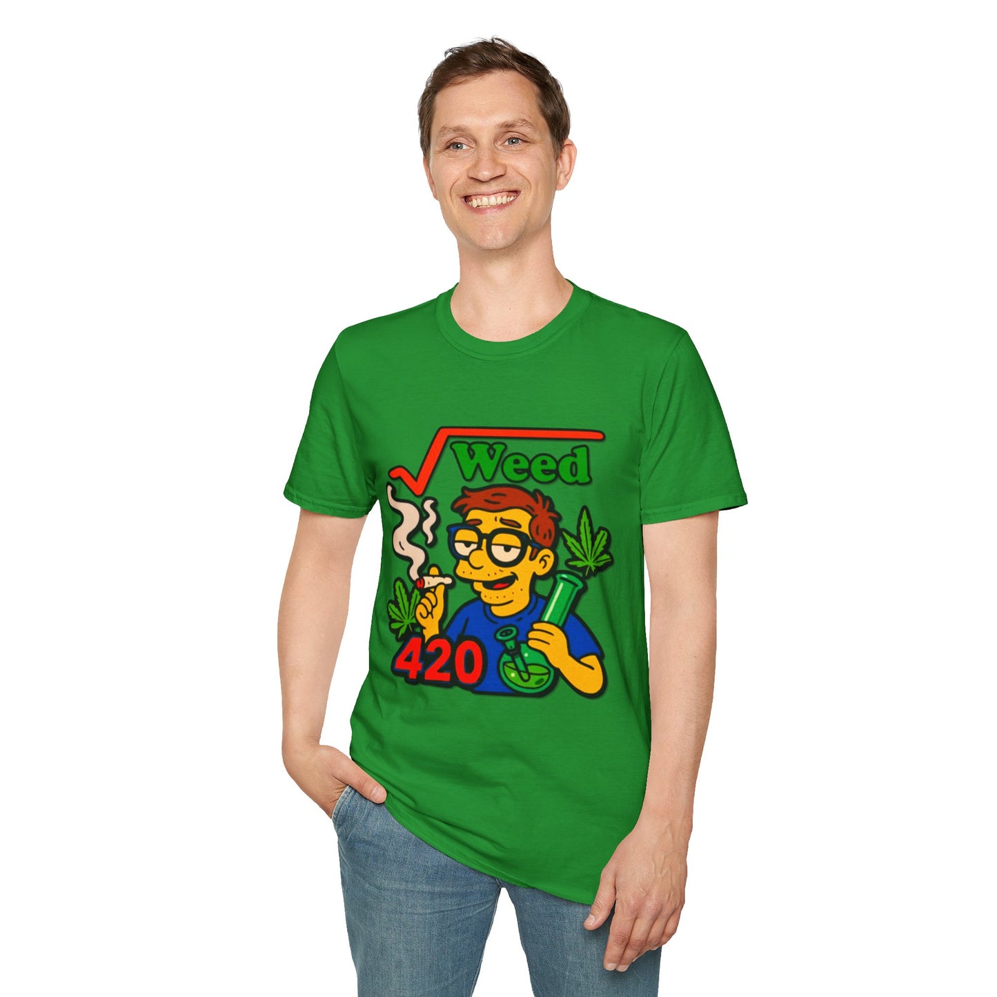 "Square Root of Weed=420"- S.W.D. T-Shirt