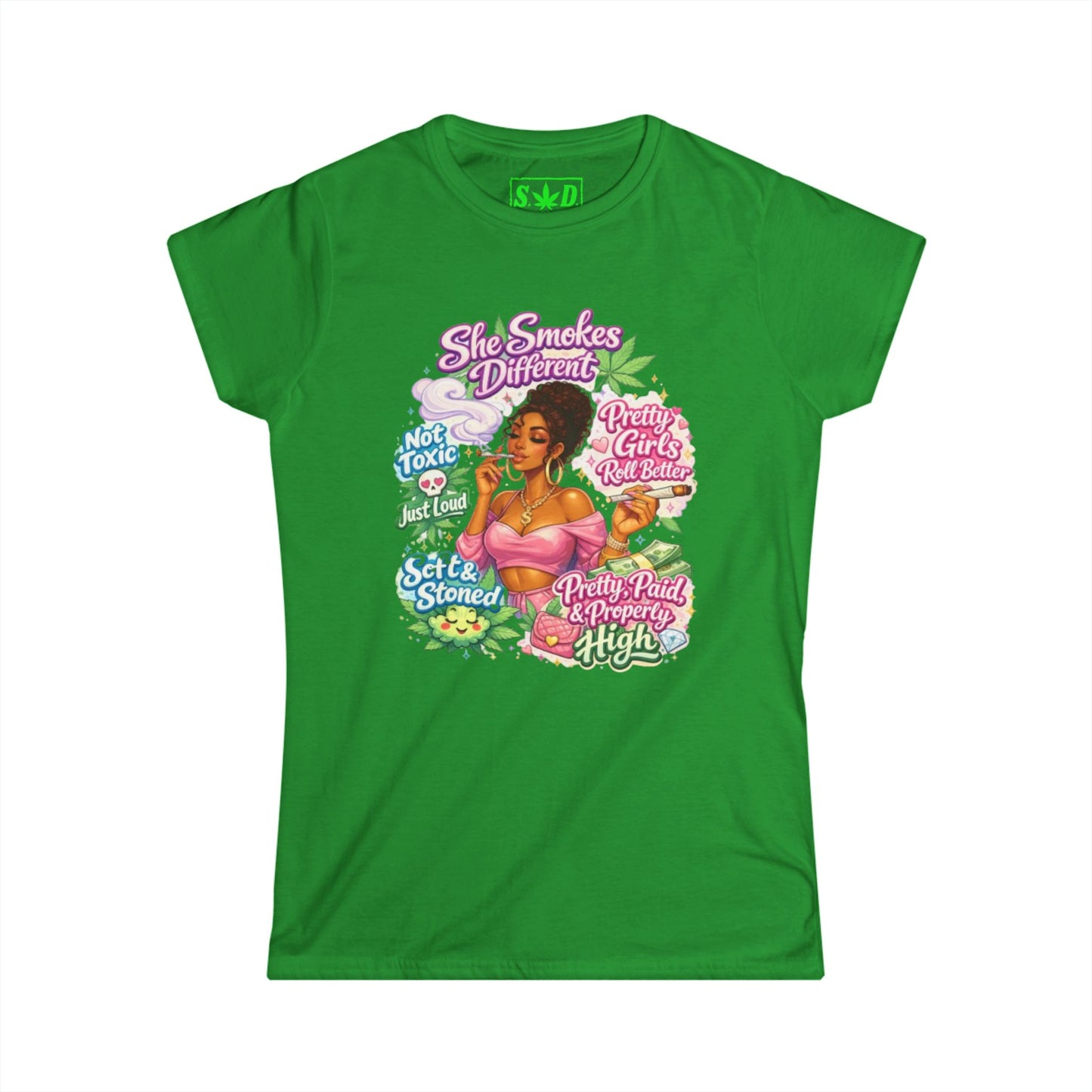 "She Smokes Different"- S.W.D. T-Shirt