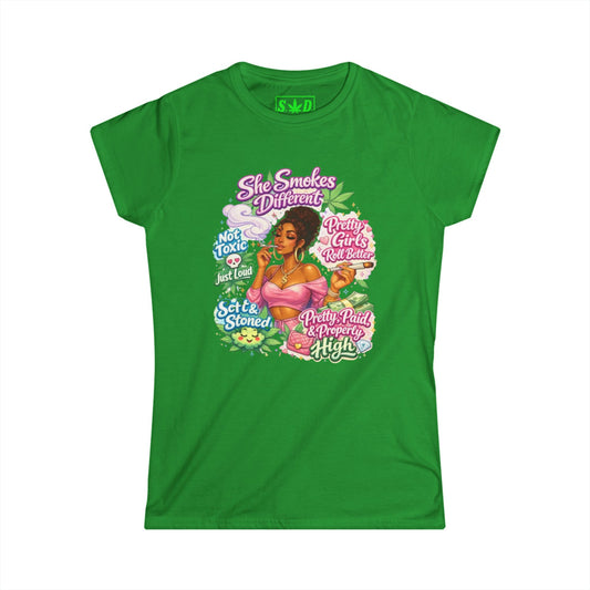 "She Smokes Different"- S.W.D. T-Shirt
