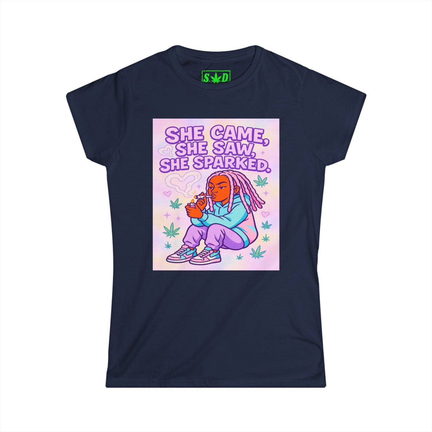 "She Came, She Saw, She Sparked"- Women's T-Shirt