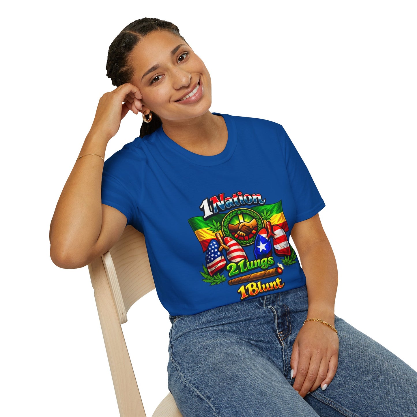 1 Nation 2 Lungs 1 Blunt- S.W.D. T-Shirt
