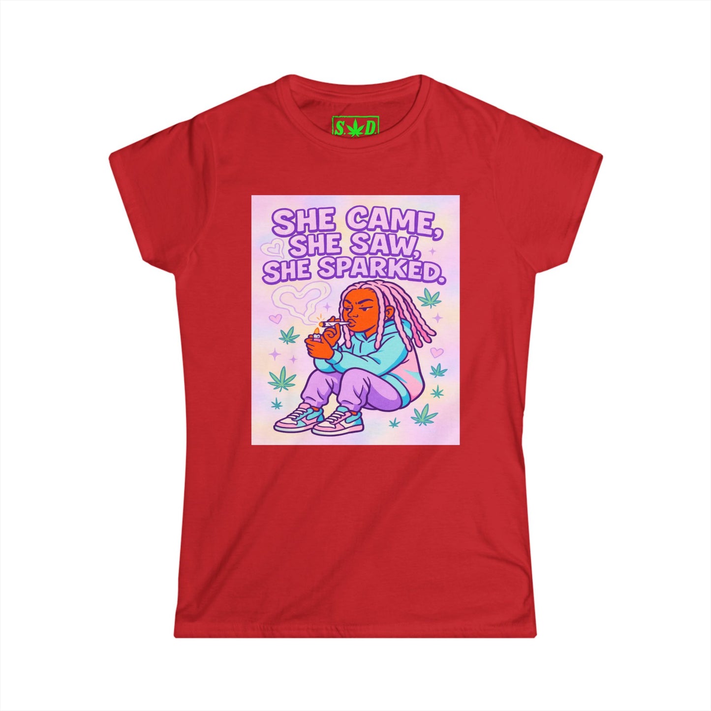 "She Came, She Saw, She Sparked"- Women's T-Shirt