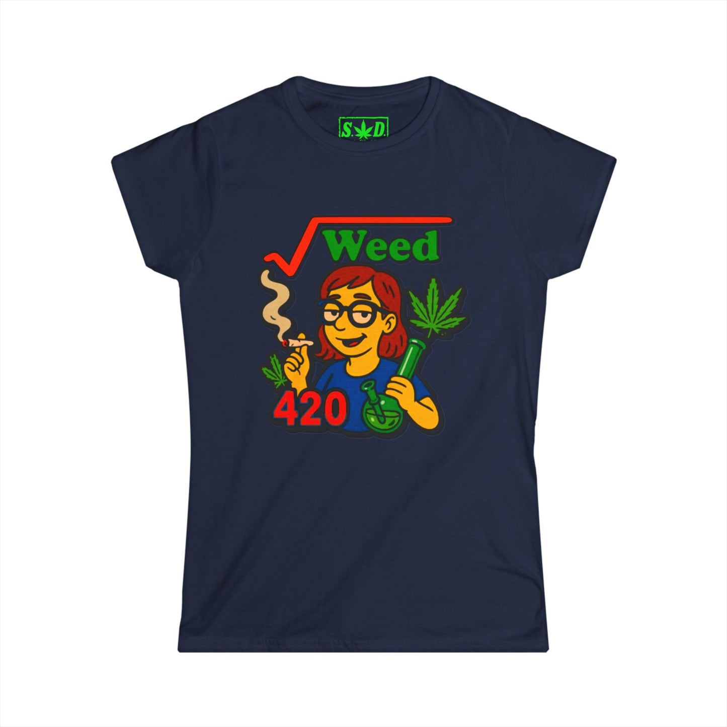 "Square Root of Weed=420"-S.W.D. Women’s Tee