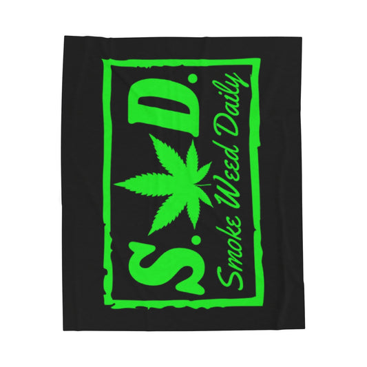 "Smoke Weed Daily"- Velveteen Plush Blanket