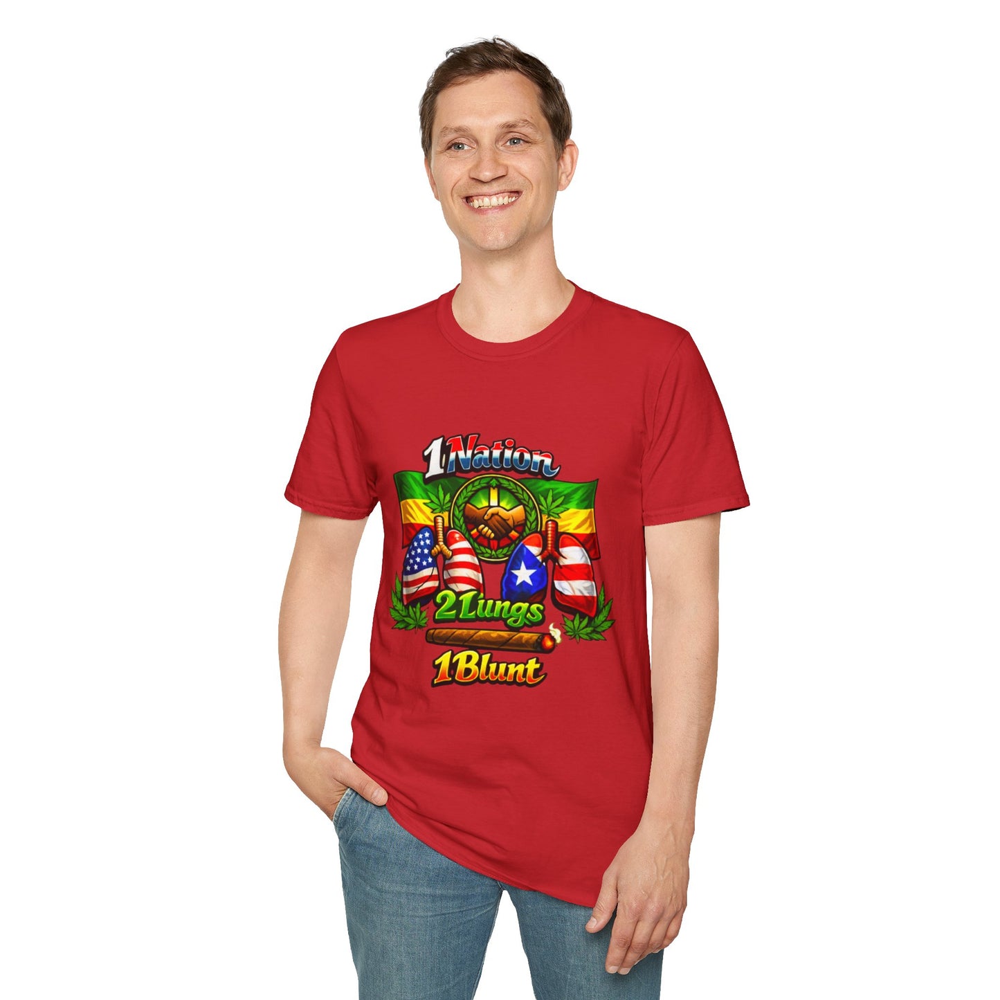 1 Nation 2 Lungs 1 Blunt- S.W.D. T-Shirt