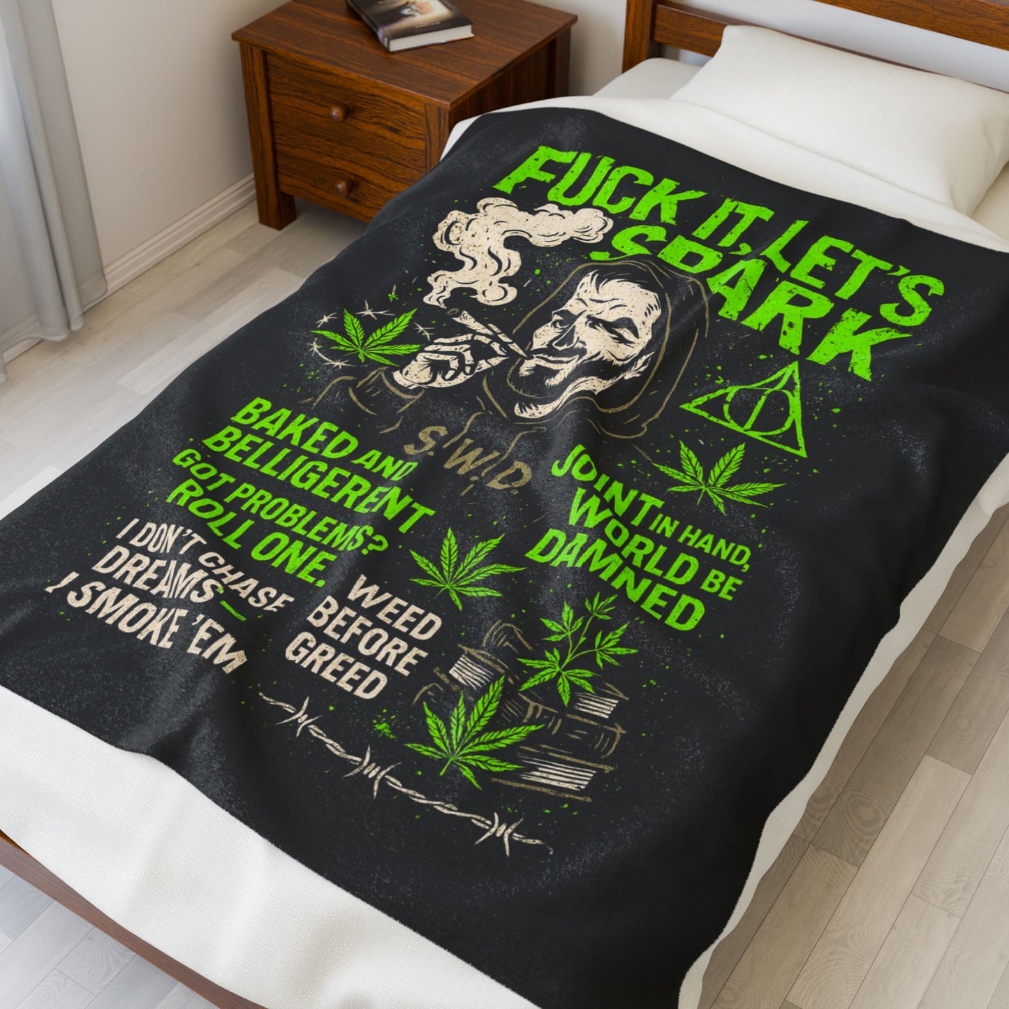 "Fuck it, Let's Spark"- Velveteen Blanket