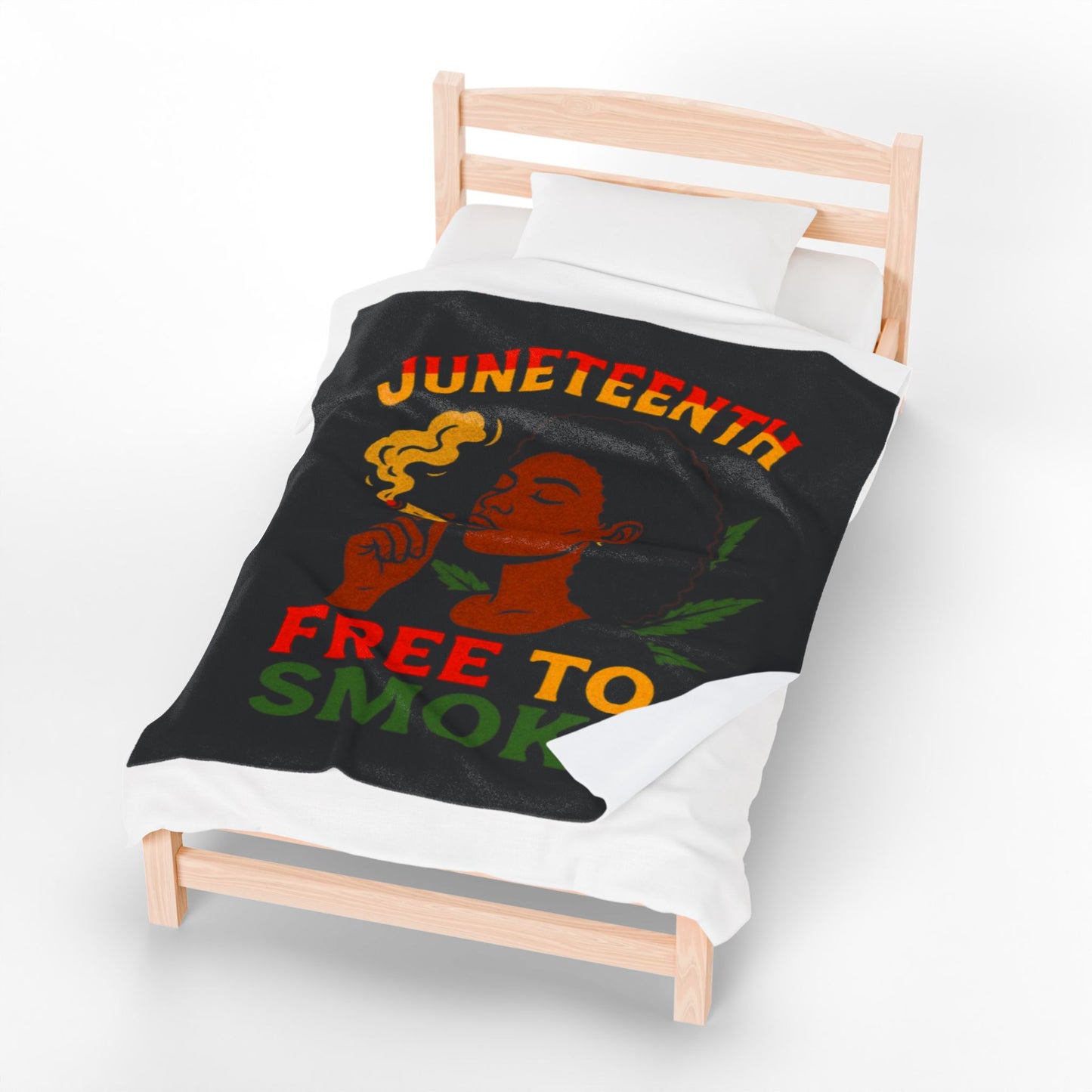"Juneteenth, Free to Smoke"- Velveteen Plush Blanket
