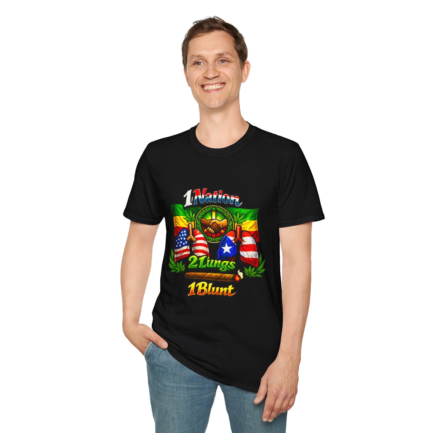 1 Nation 2 Lungs 1 Blunt- S.W.D. T-Shirt