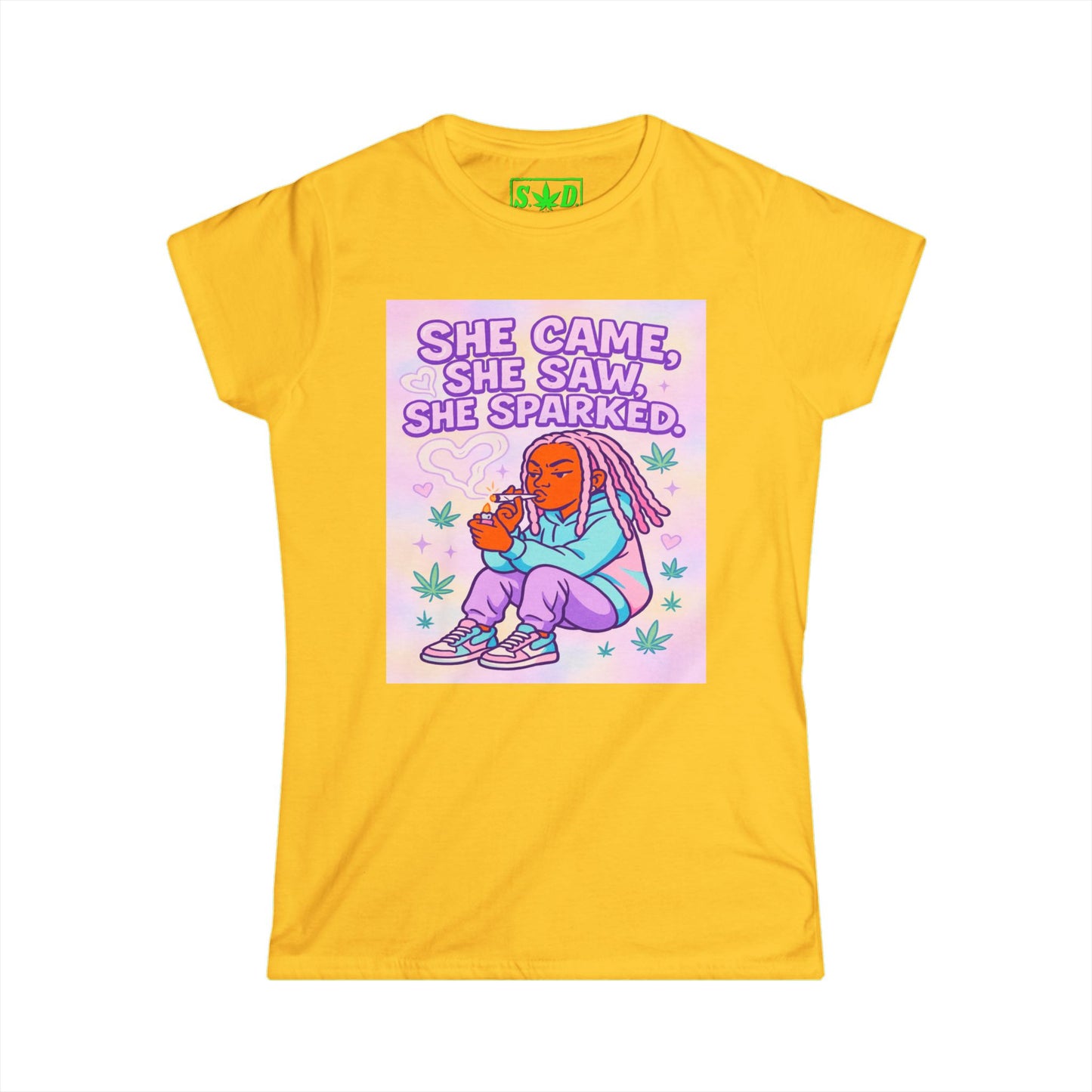 "She Came, She Saw, She Sparked"- Women's T-Shirt