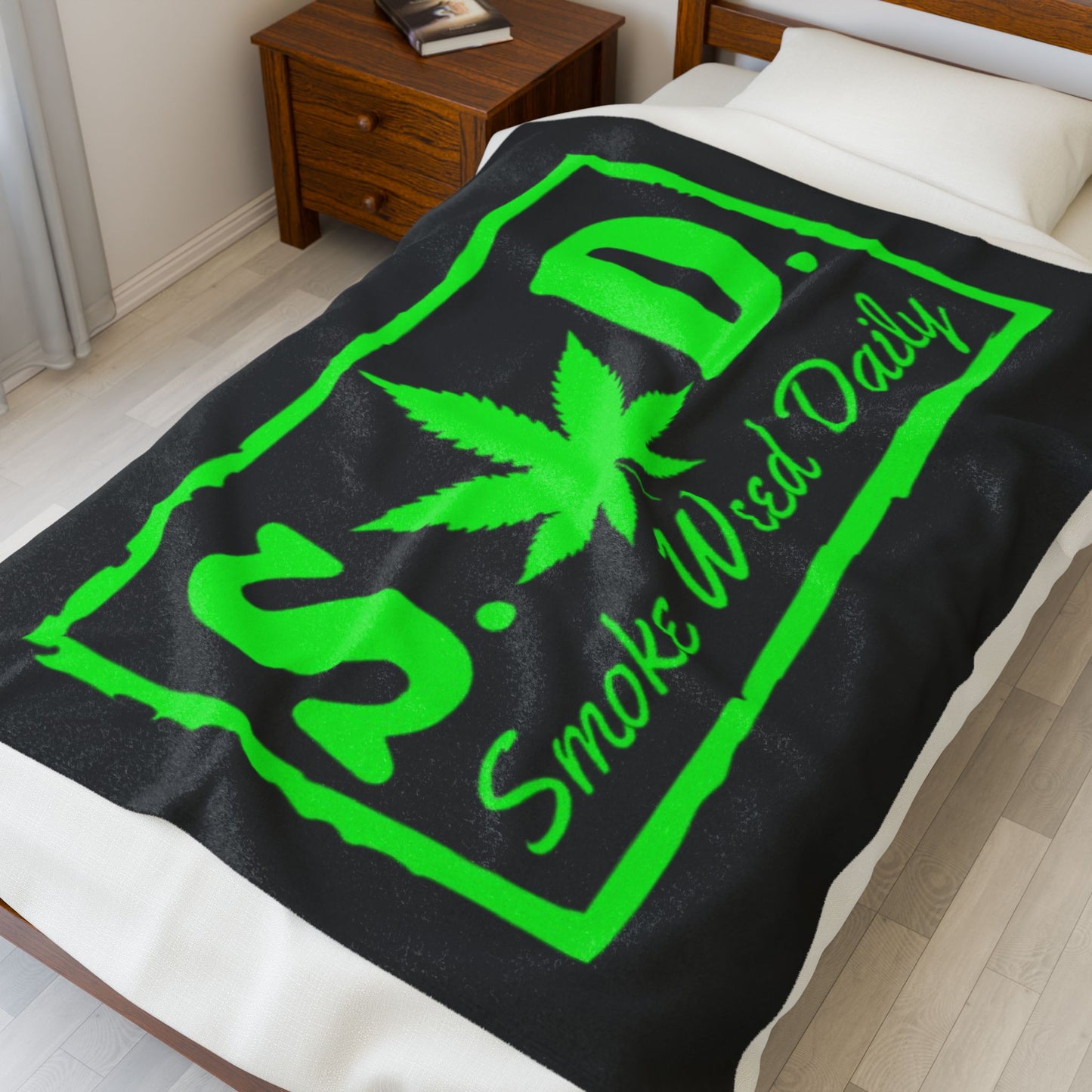 "Smoke Weed Daily"- Velveteen Plush Blanket