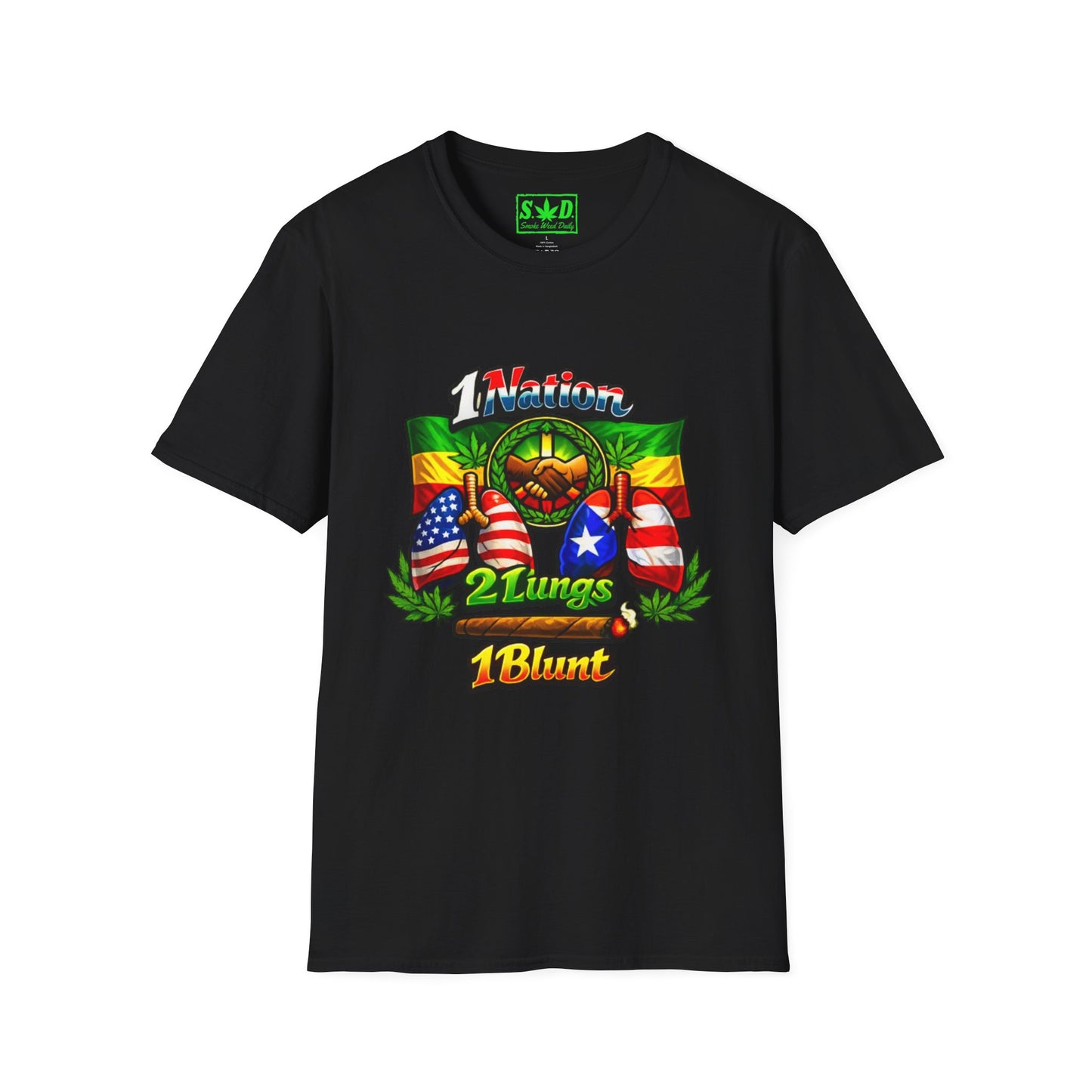 1 Nation 2 Lungs 1 Blunt- S.W.D. T-Shirt