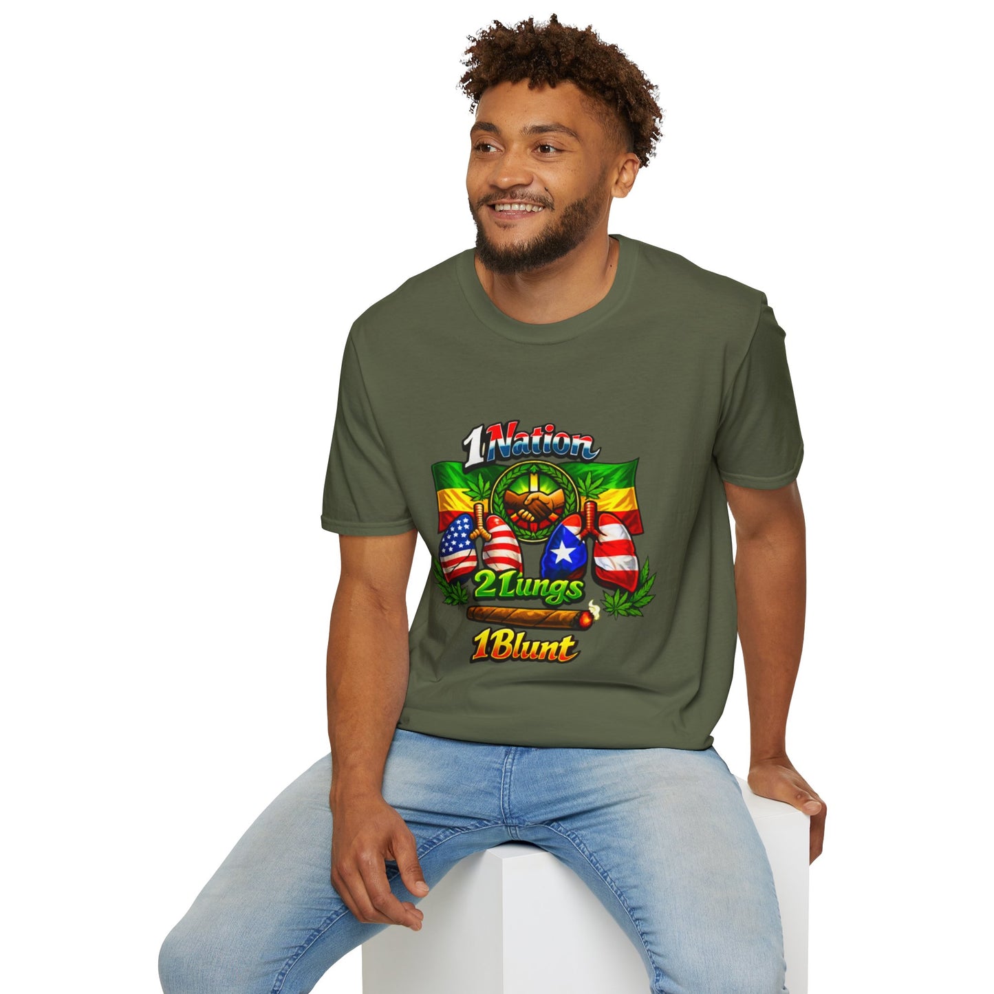 1 Nation 2 Lungs 1 Blunt- S.W.D. T-Shirt