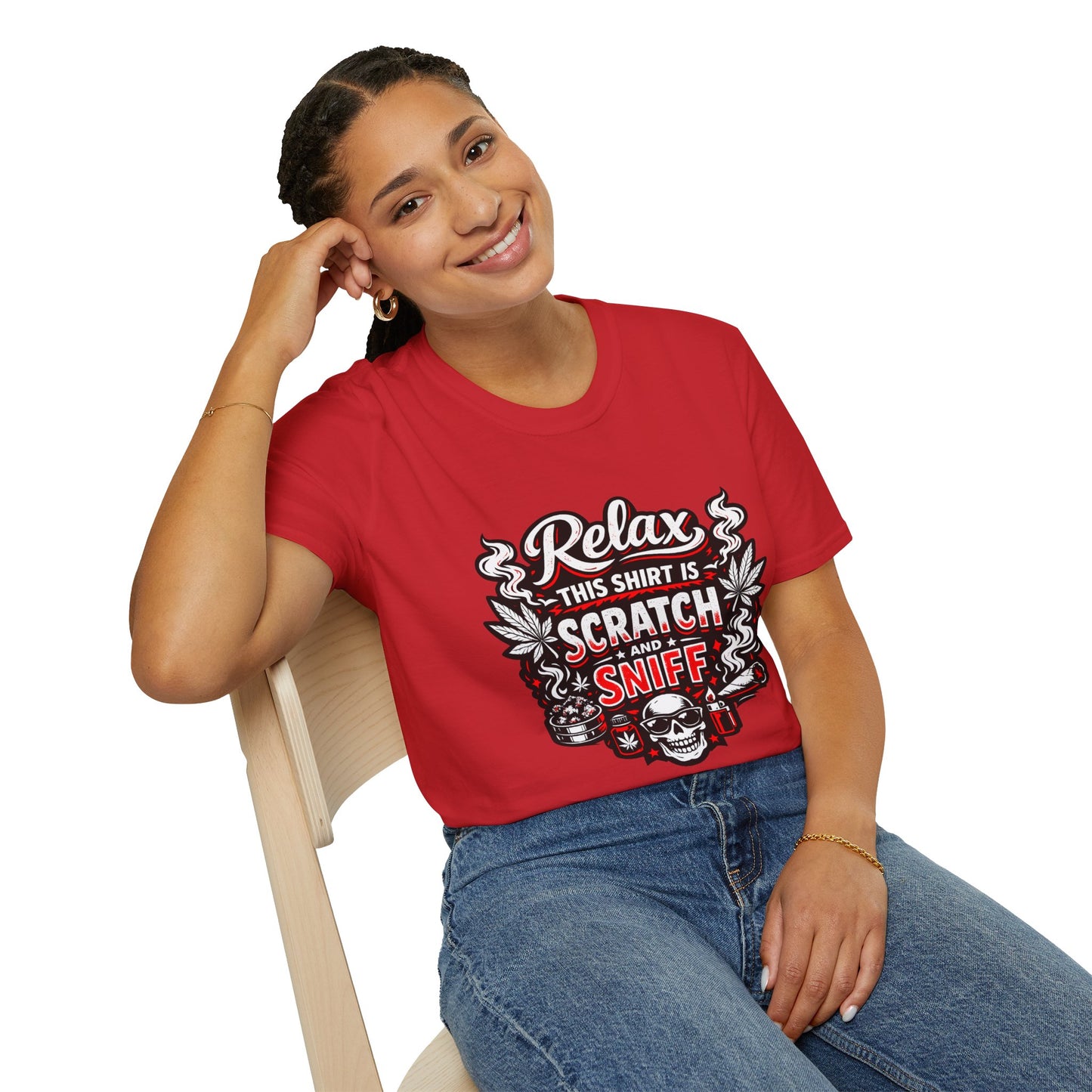 "Relax This Shirt Is Scratch & Sniff"- S.W.D. T- Shirt