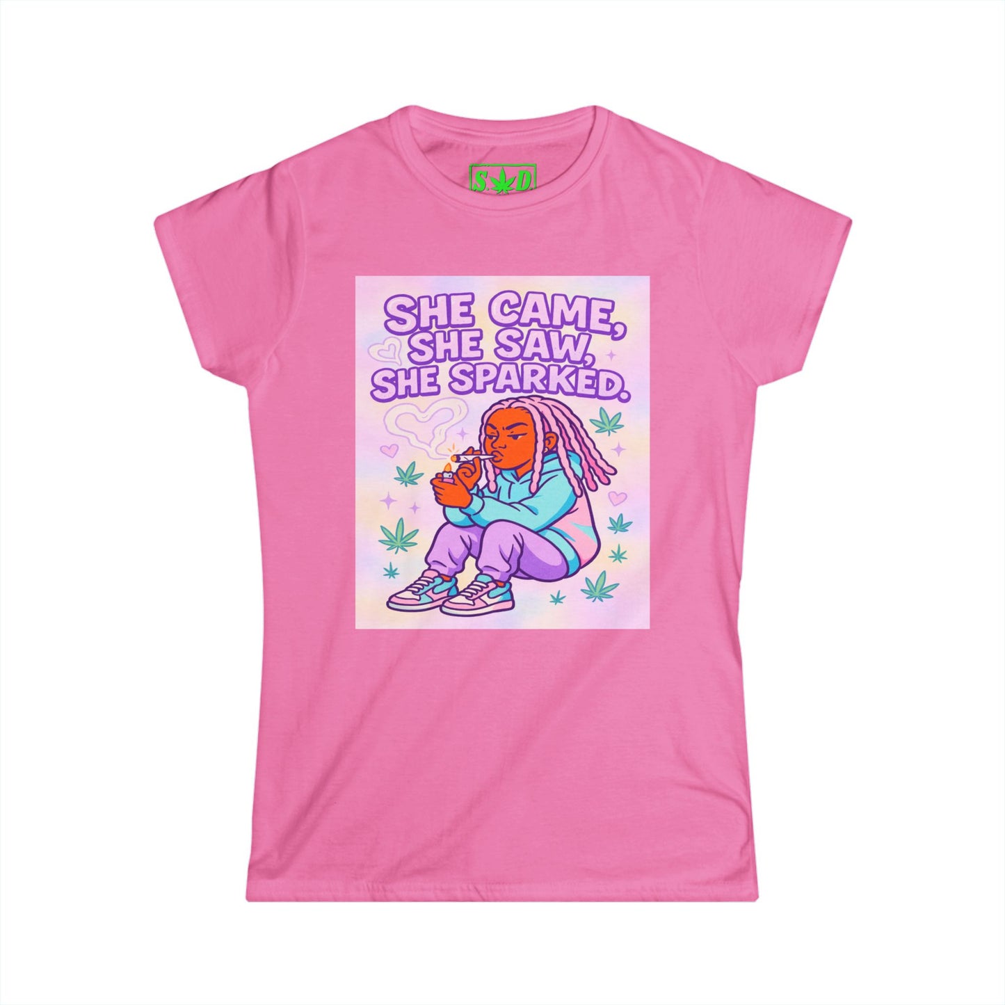"She Came, She Saw, She Sparked"- Women's T-Shirt