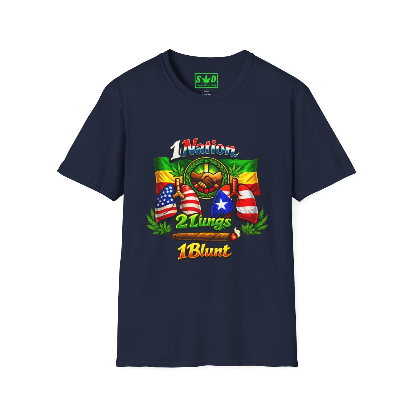 1 Nation 2 Lungs 1 Blunt- S.W.D. T-Shirt
