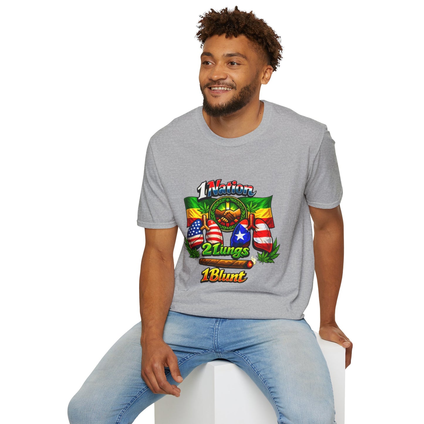 1 Nation 2 Lungs 1 Blunt- S.W.D. T-Shirt