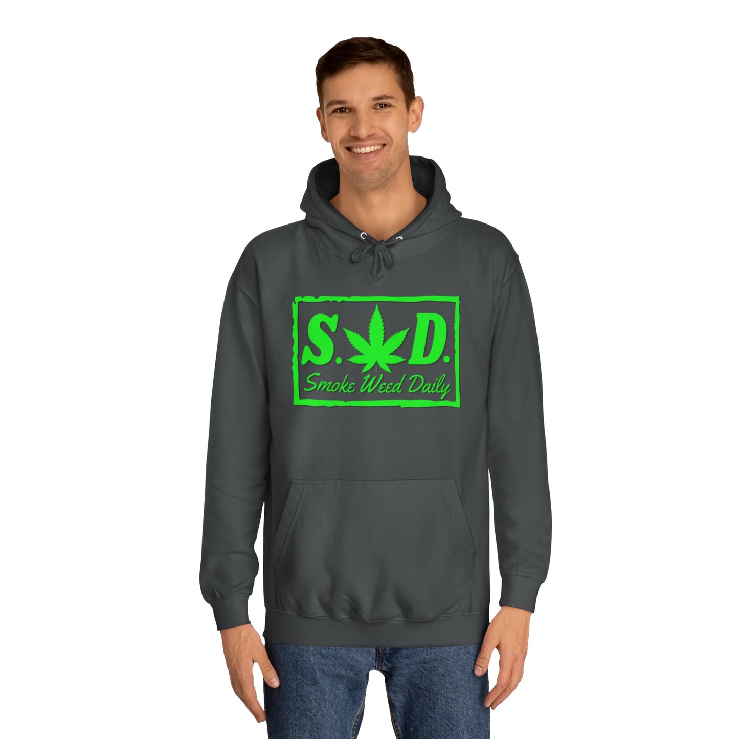 "Smoke Weed Daily"- Unisex College Hoodie