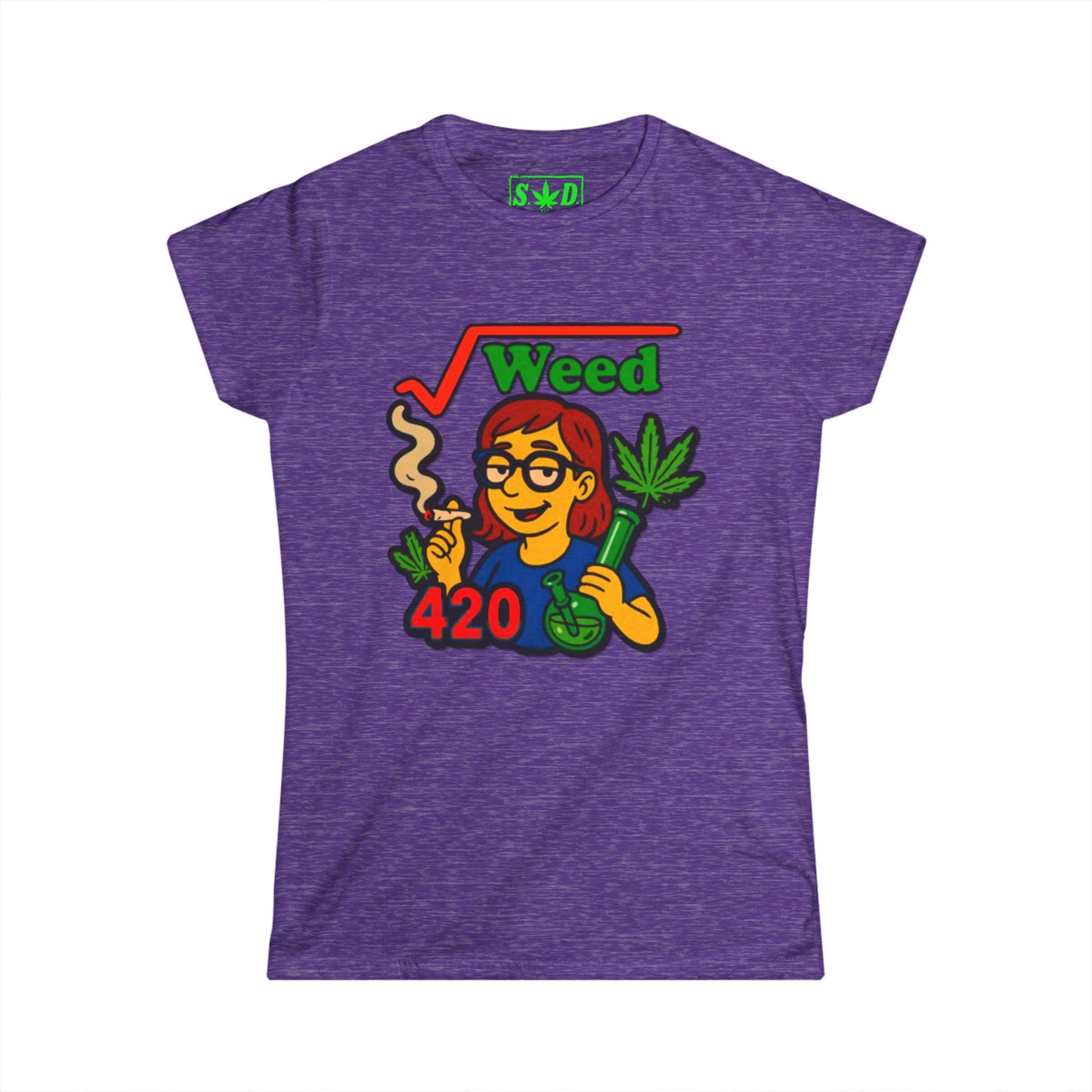"Square Root of Weed=420"-S.W.D. Women’s Tee
