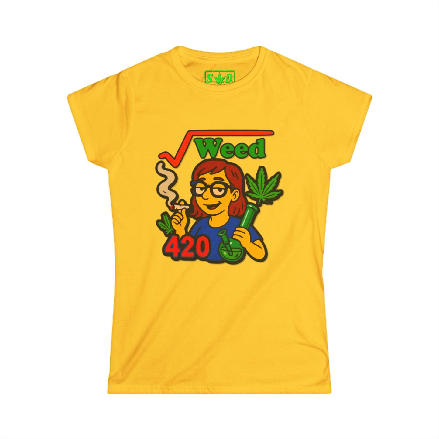 "Square Root of Weed=420"-S.W.D. Women’s Tee