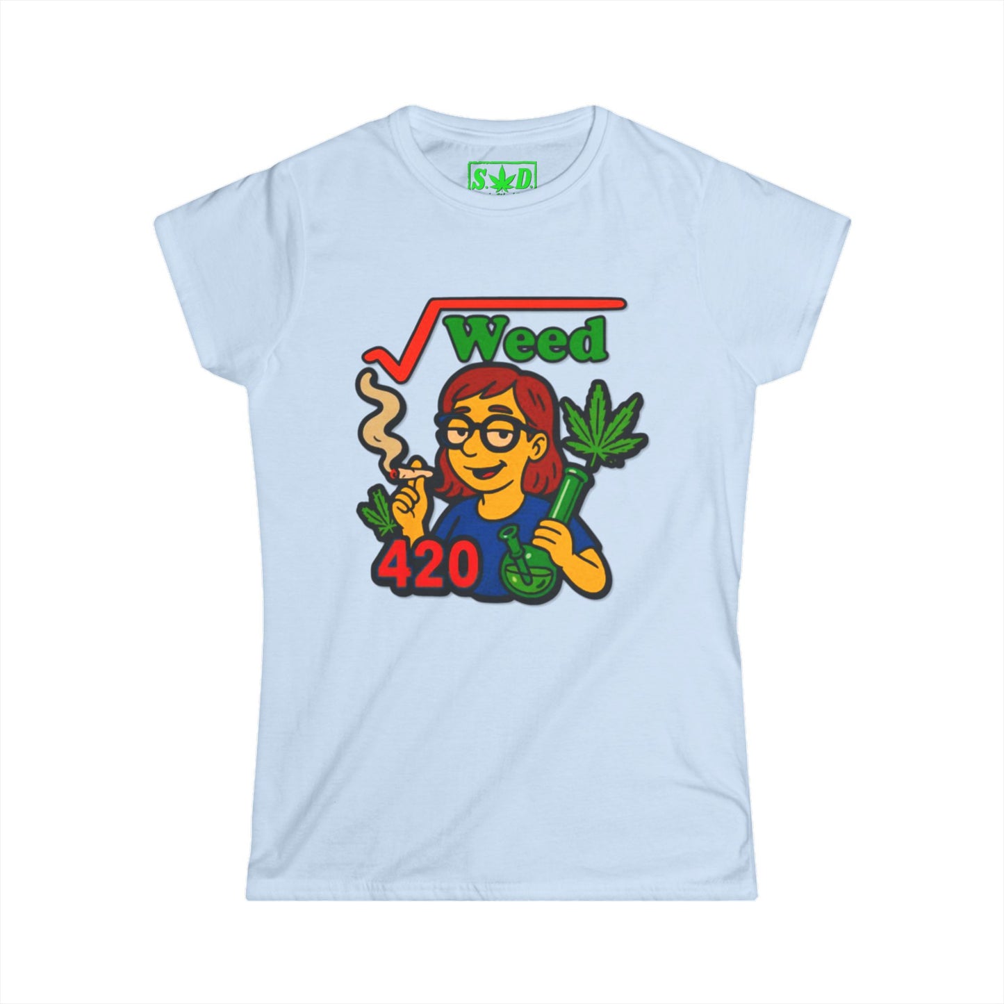 "Square Root of Weed=420"-S.W.D. Women’s Tee