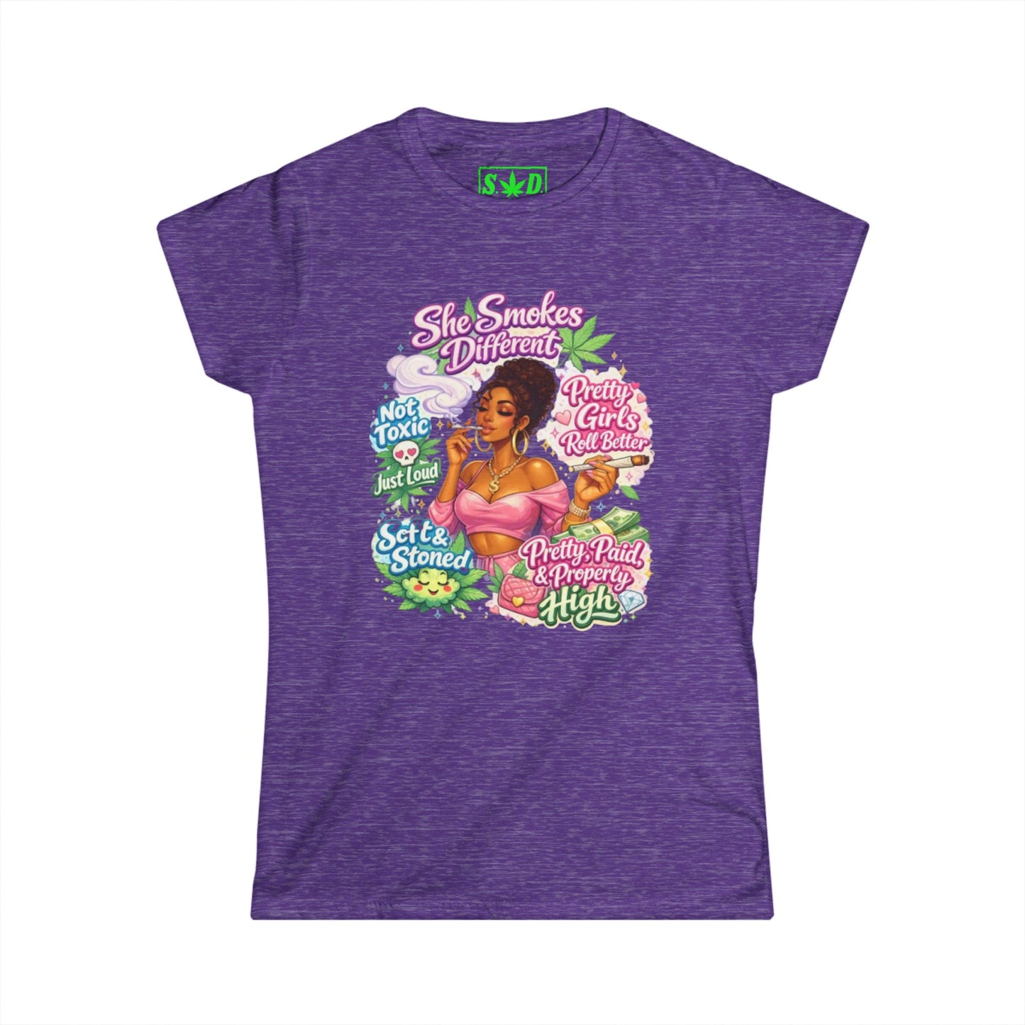 "She Smokes Different"- S.W.D. T-Shirt