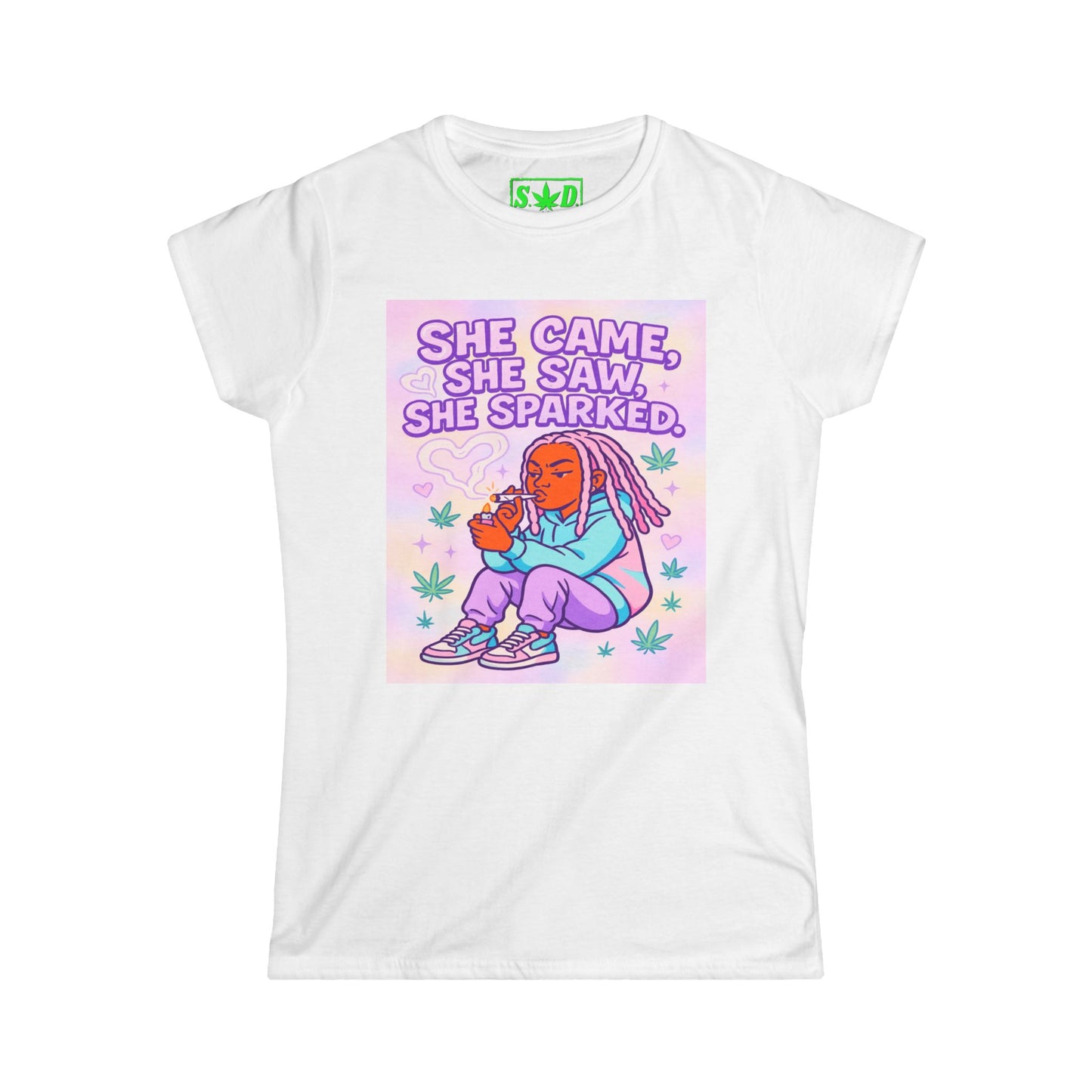 "She Came, She Saw, She Sparked"- Women's T-Shirt