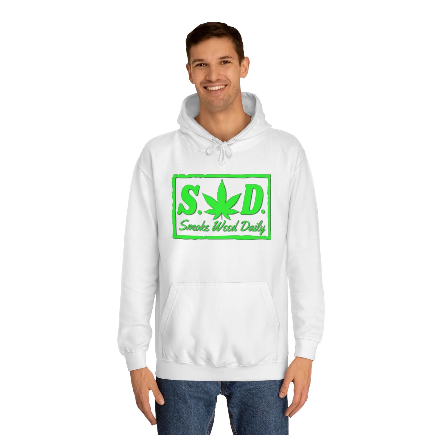 "Smoke Weed Daily"- Unisex College Hoodie