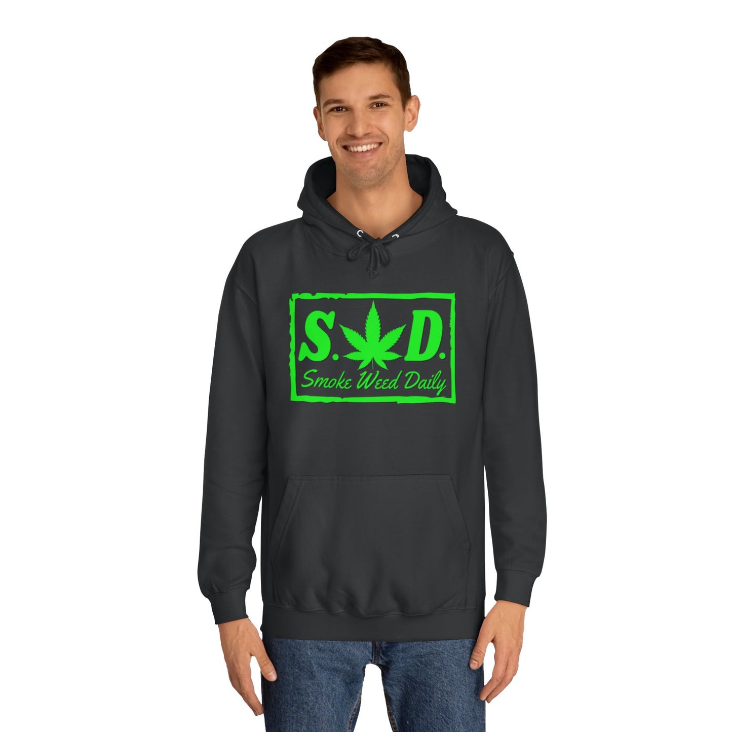 "Smoke Weed Daily"- Unisex College Hoodie