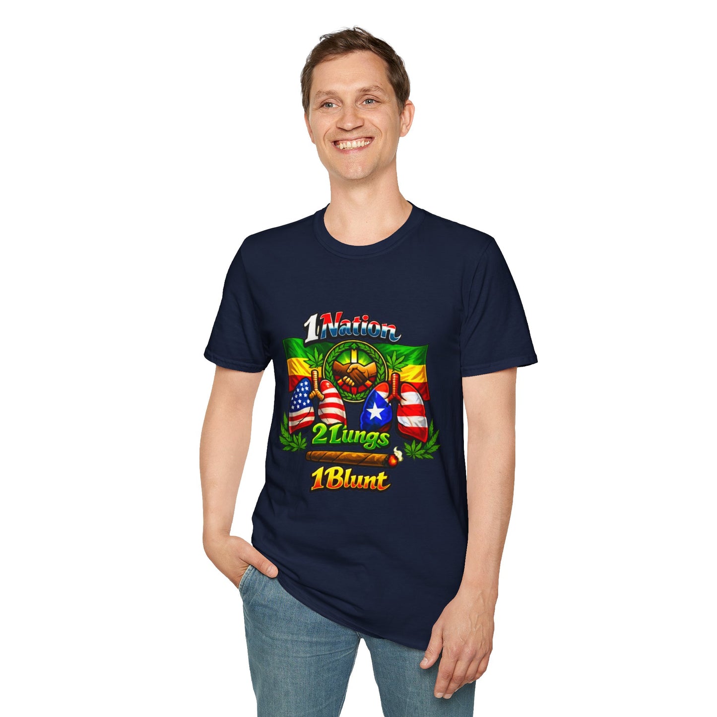 1 Nation 2 Lungs 1 Blunt- S.W.D. T-Shirt