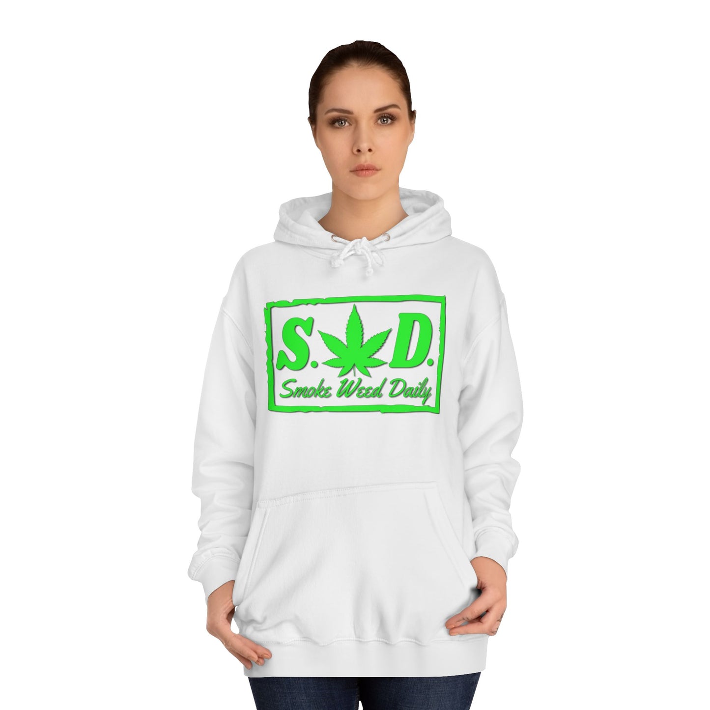 "Smoke Weed Daily"- Unisex College Hoodie