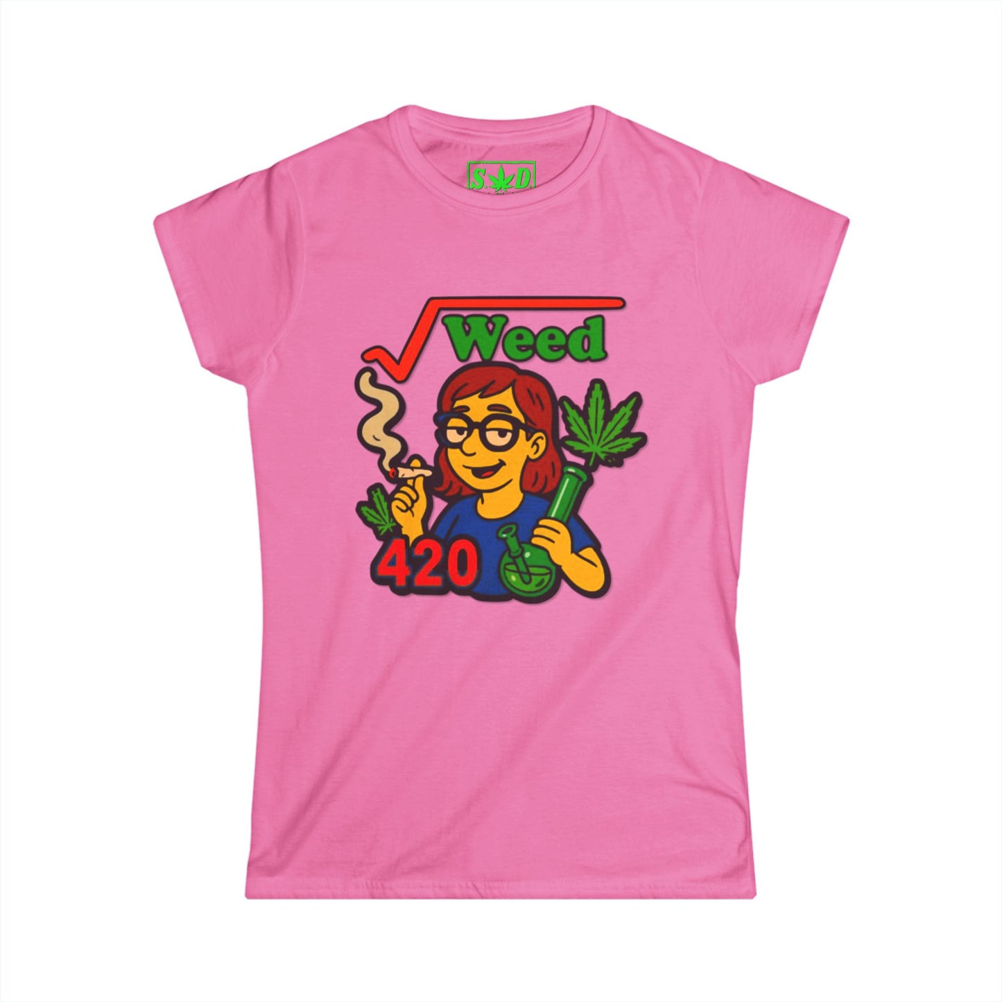"Square Root of Weed=420"-S.W.D. Women’s Tee