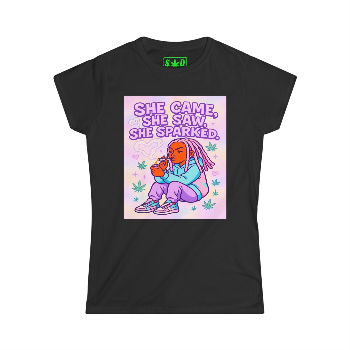 "She Came, She Saw, She Sparked"- Women's T-Shirt