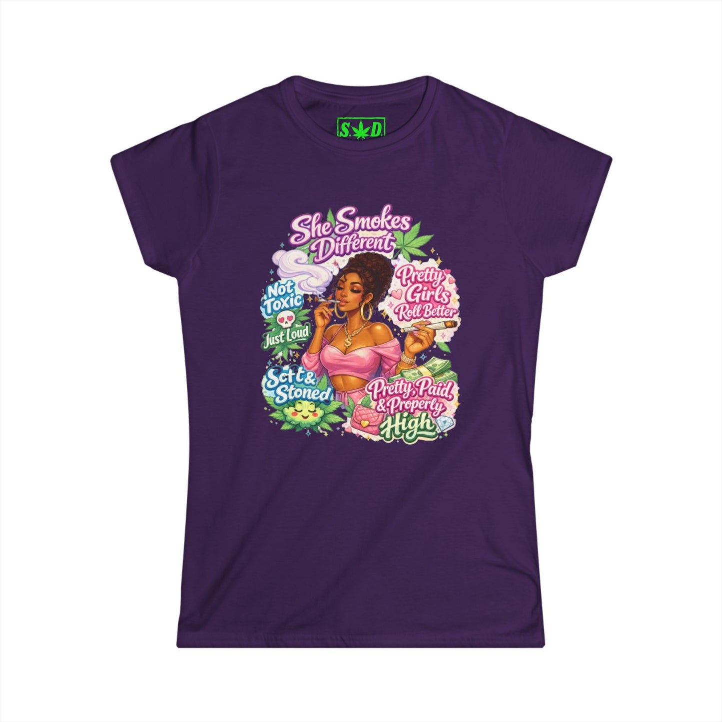 "She Smokes Different"- S.W.D. T-Shirt