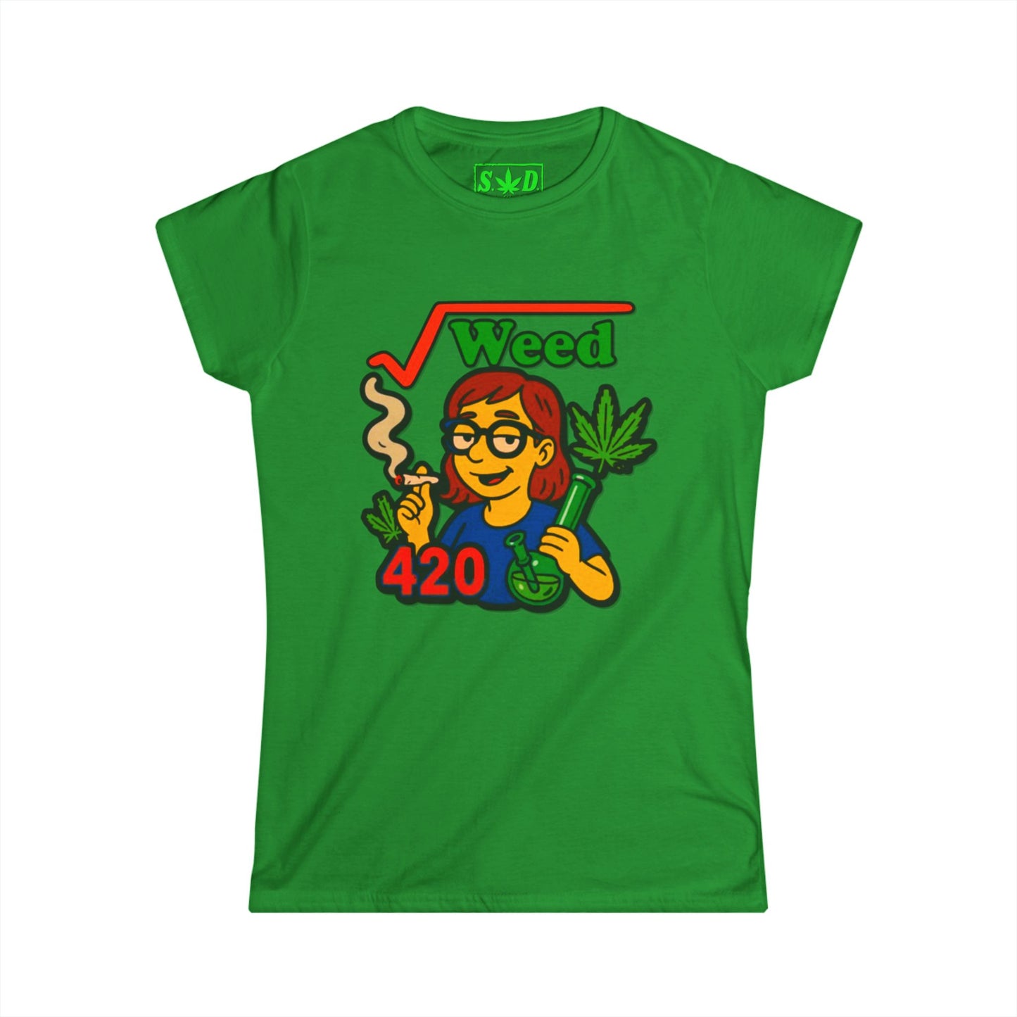 "Square Root of Weed=420"-S.W.D. Women’s Tee