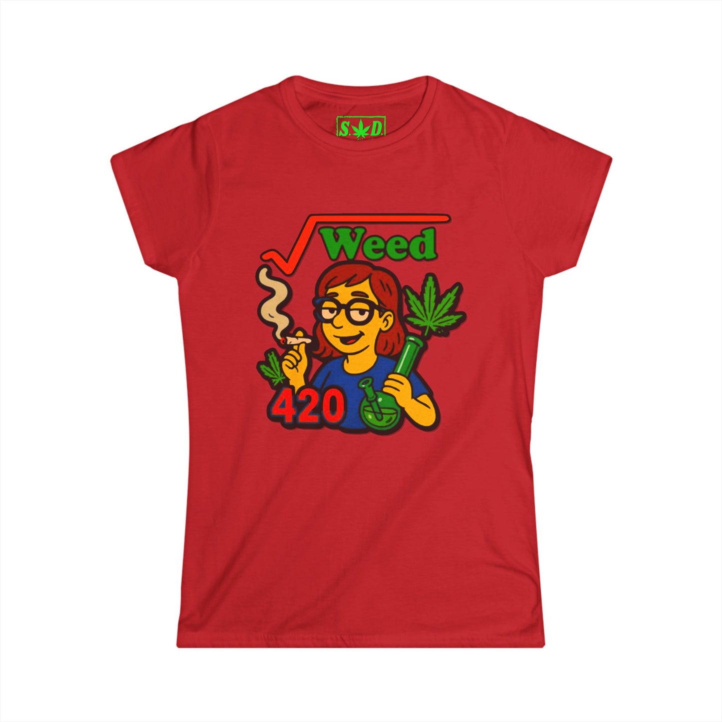 "Square Root of Weed=420"-S.W.D. Women’s Tee