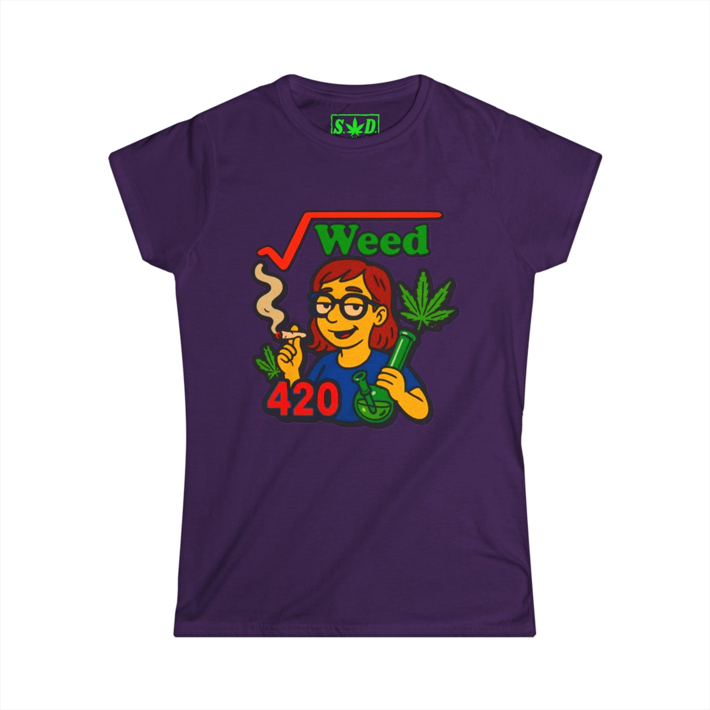 "Square Root of Weed=420"-S.W.D. Women’s Tee