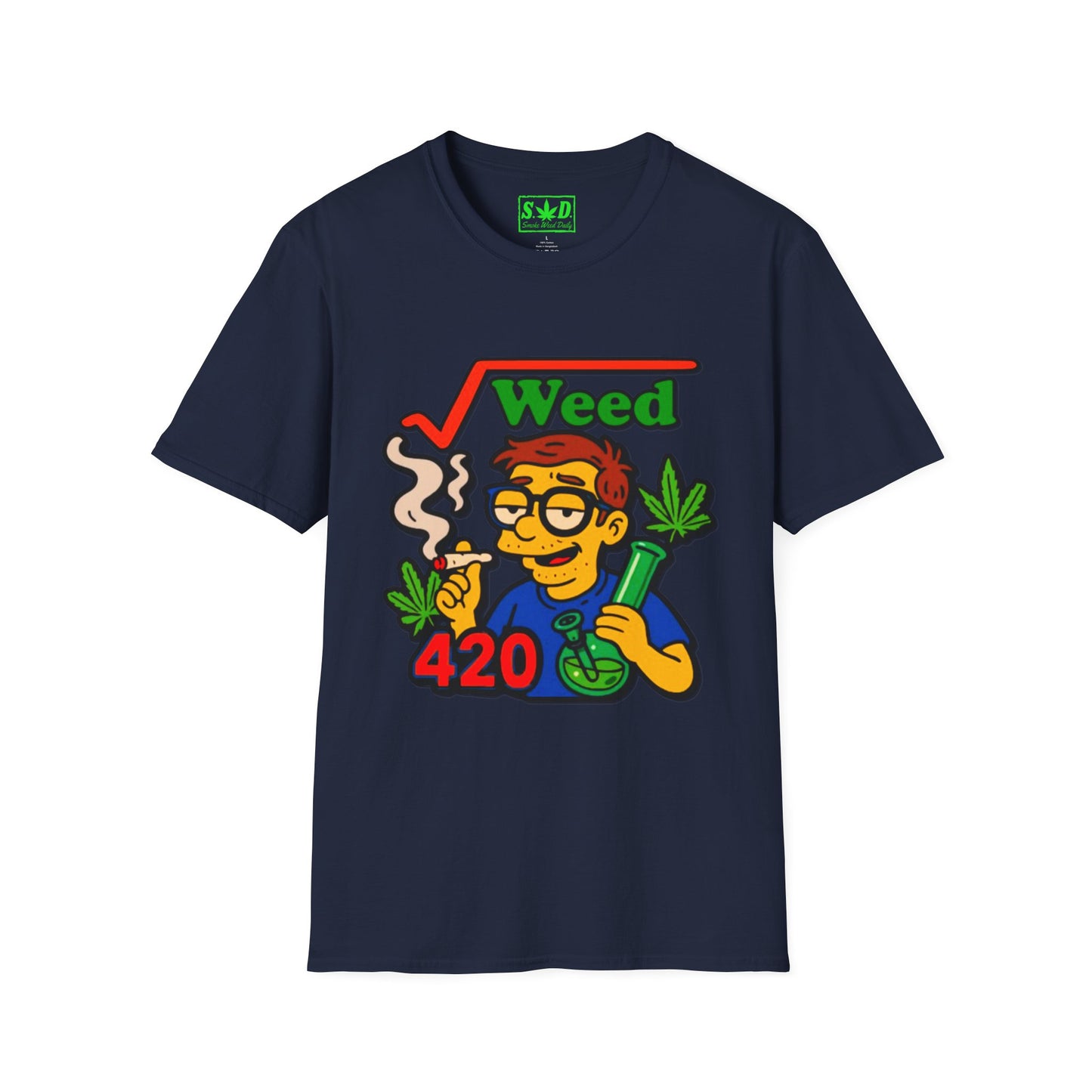 "Square Root of Weed=420"- S.W.D. T-Shirt