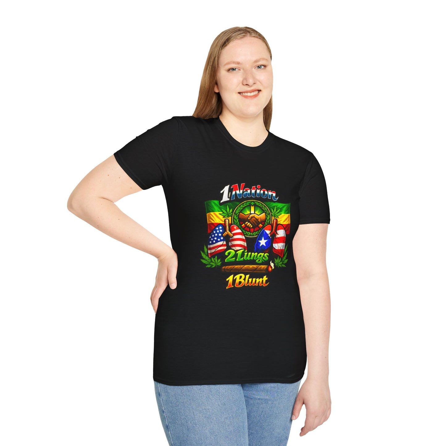 1 Nation 2 Lungs 1 Blunt- S.W.D. T-Shirt