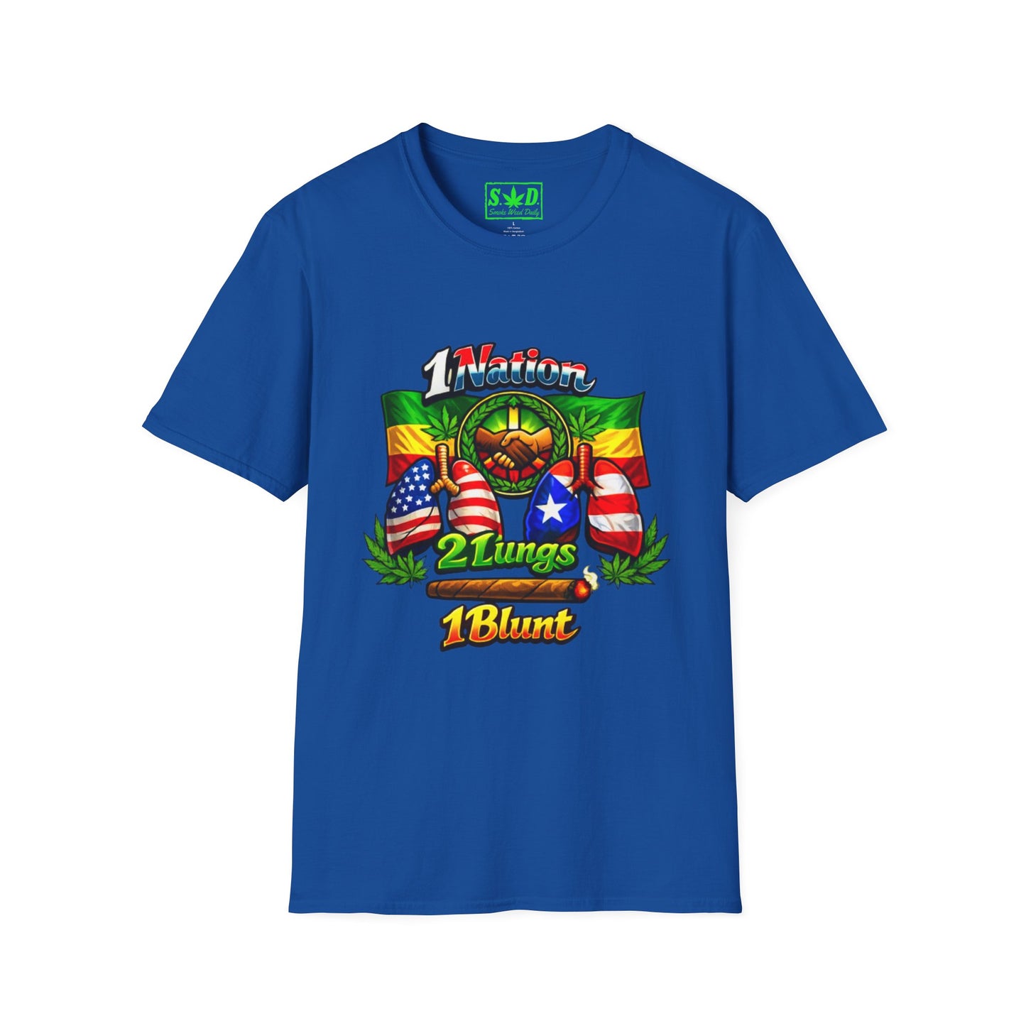1 Nation 2 Lungs 1 Blunt- S.W.D. T-Shirt