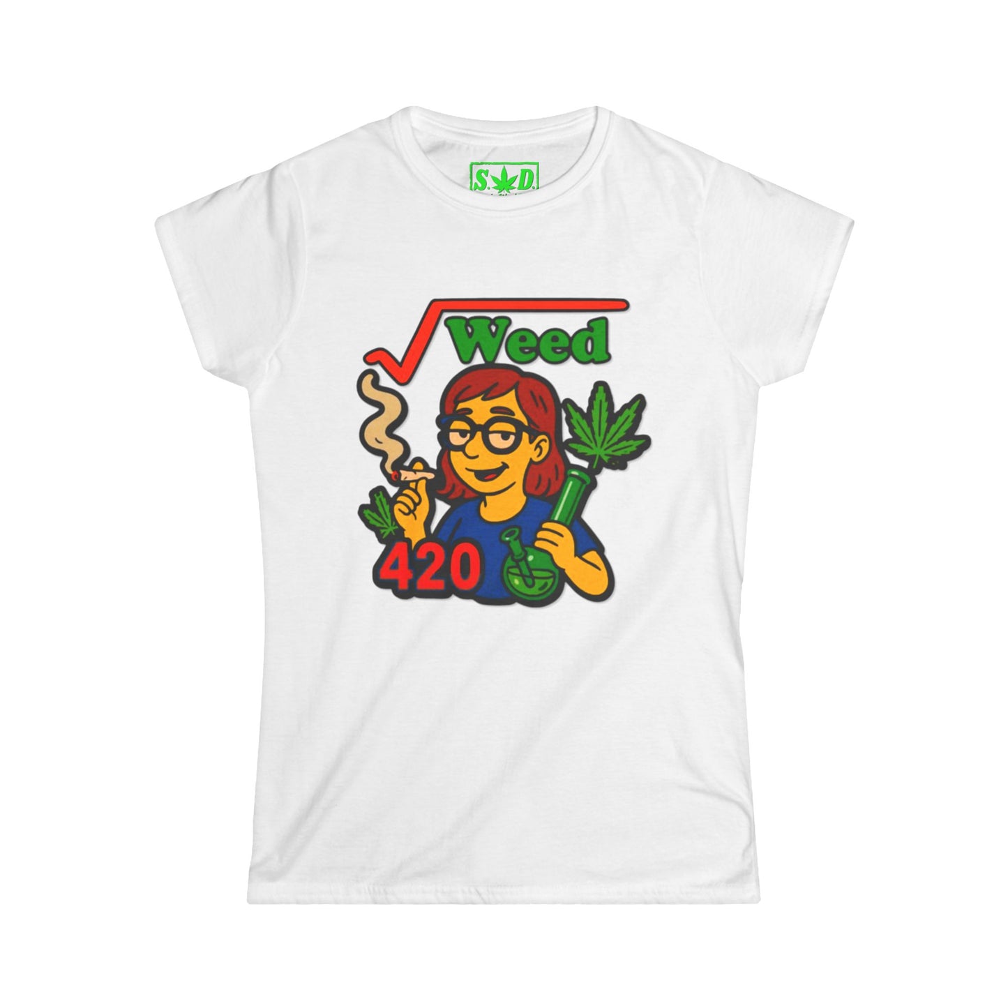 "Square Root of Weed=420"-S.W.D. Women’s Tee